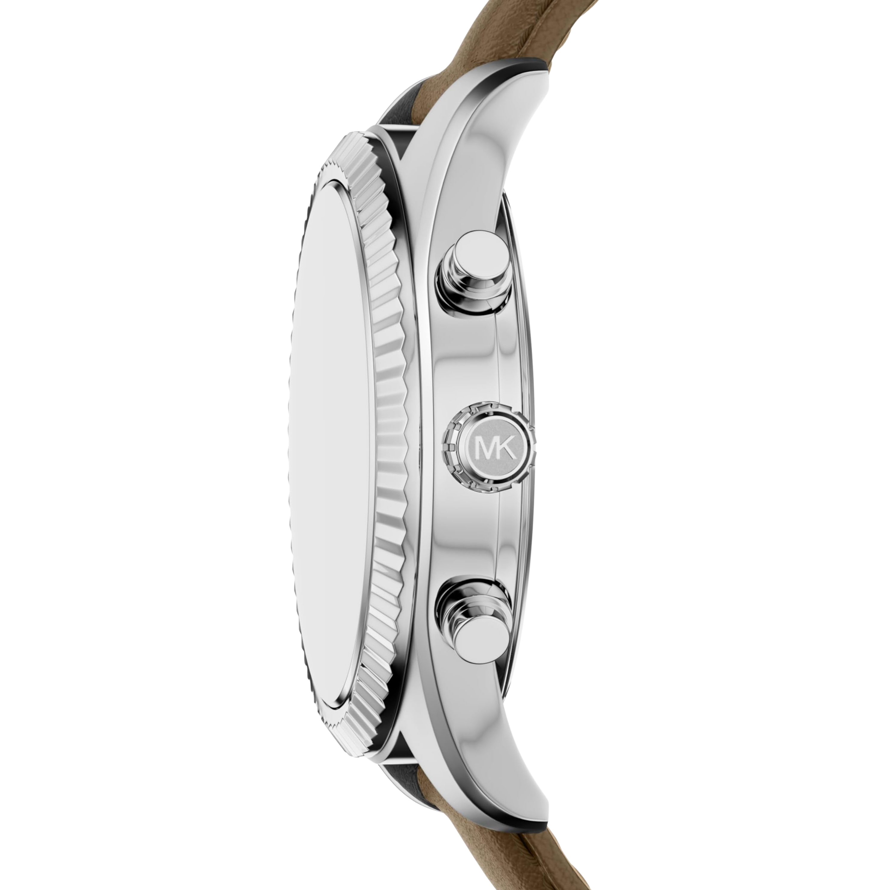 Michael Kors Men Lexington Leather Watch - Silver Brown