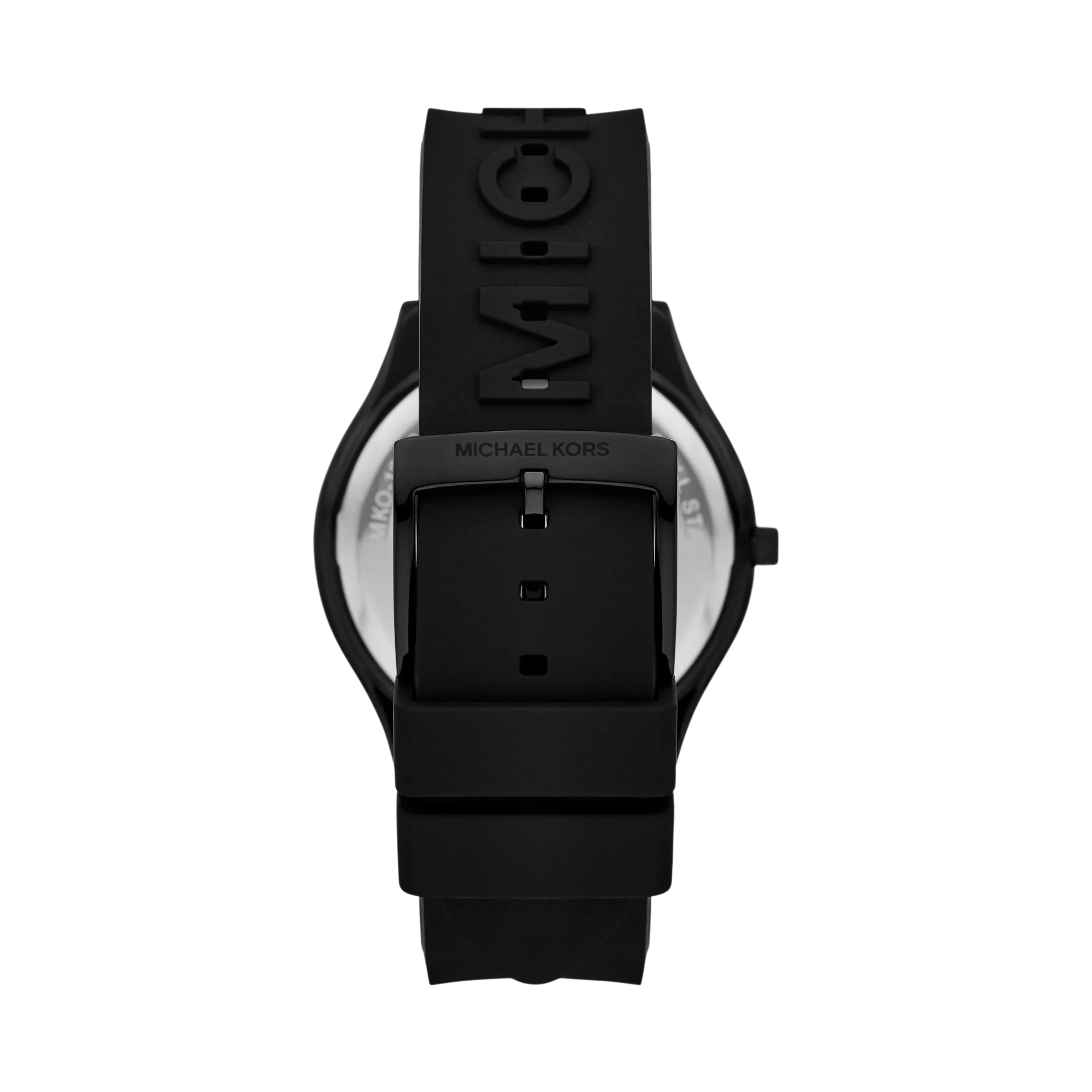 Michael Kors Women Oversized Aspyn Stainless Steel and Silicone Strap Watch - Black