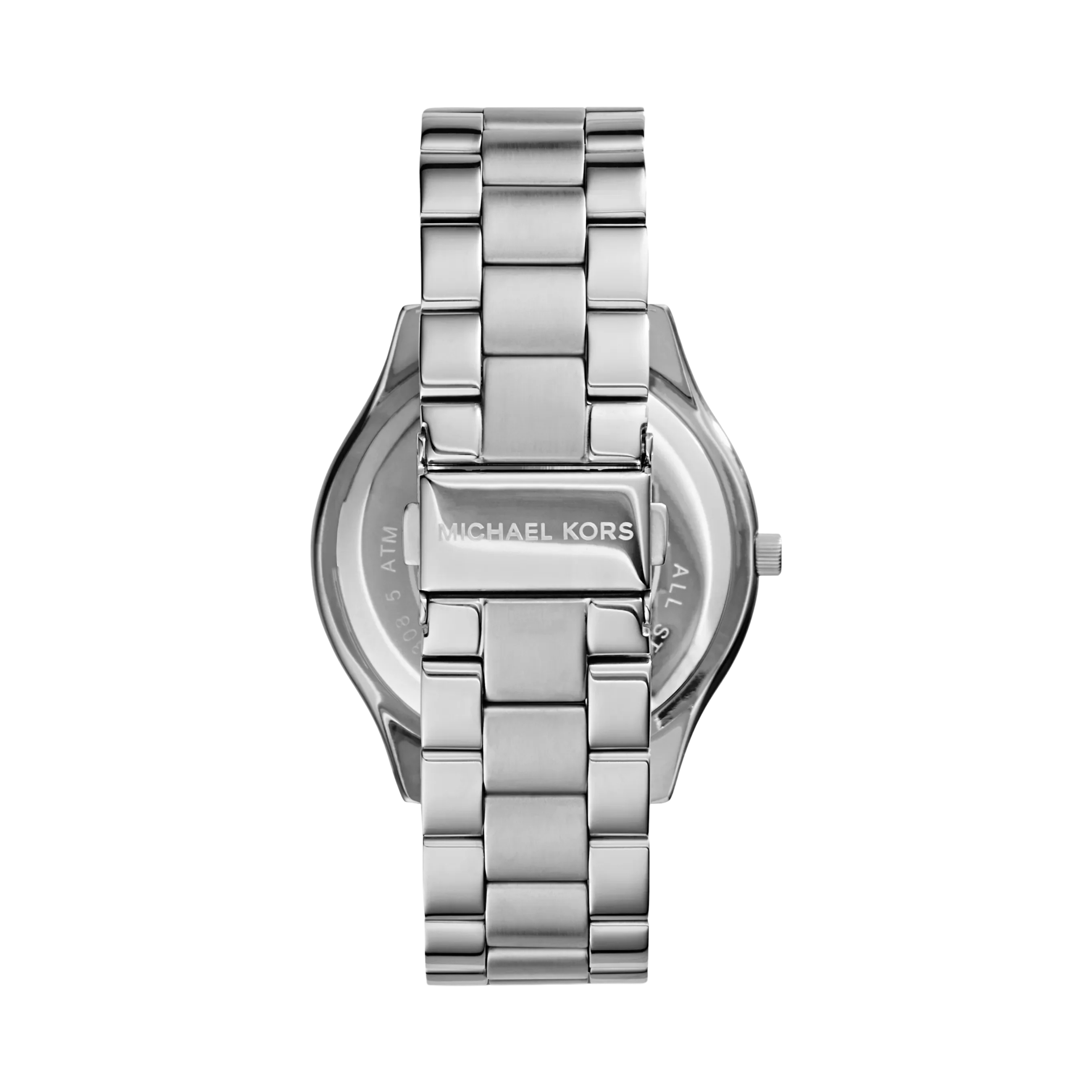 Michael Kors Women Slim Runway Silver Tone Watch - Silver