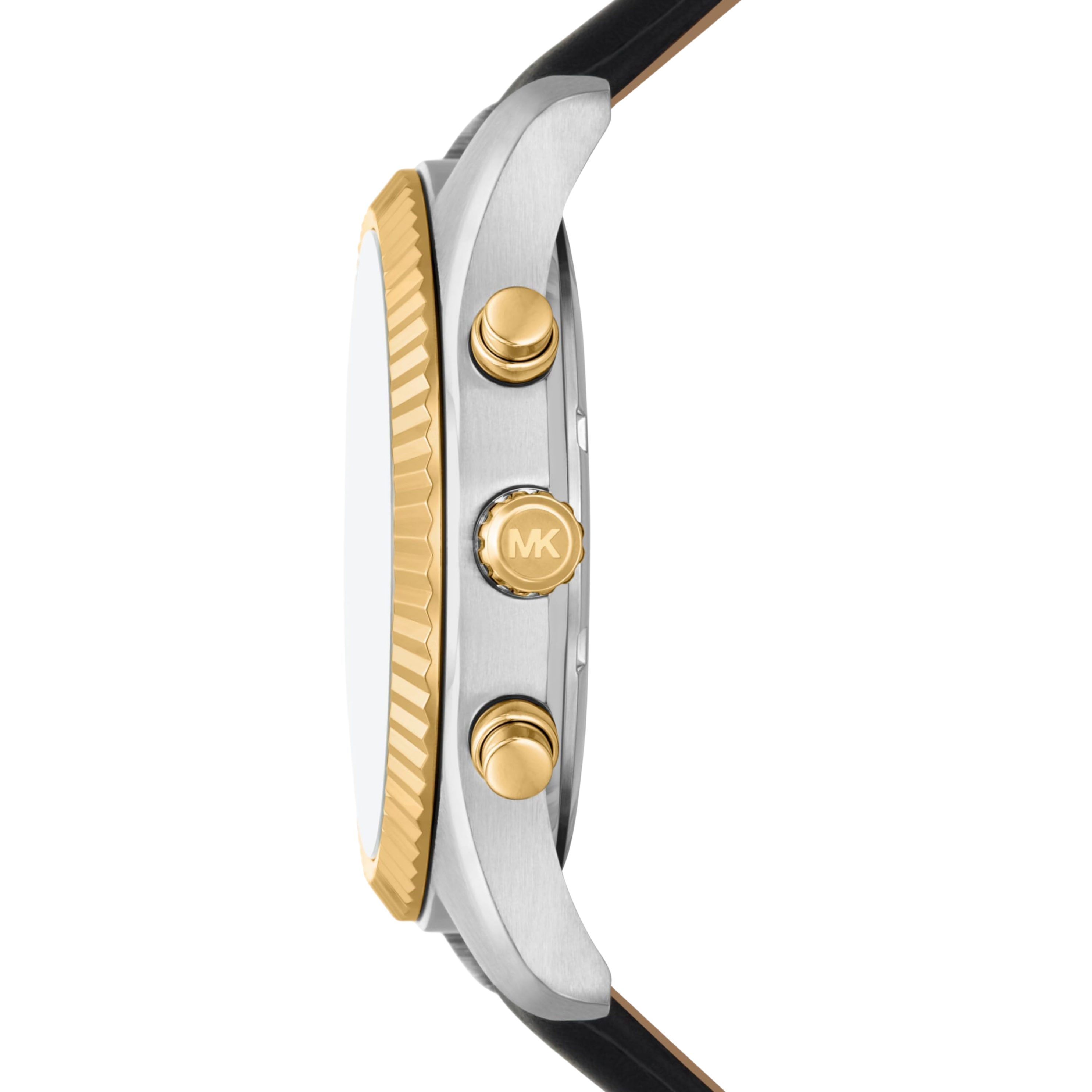 Michael Kors Men Lexington Leather Watch - Two Tone Black