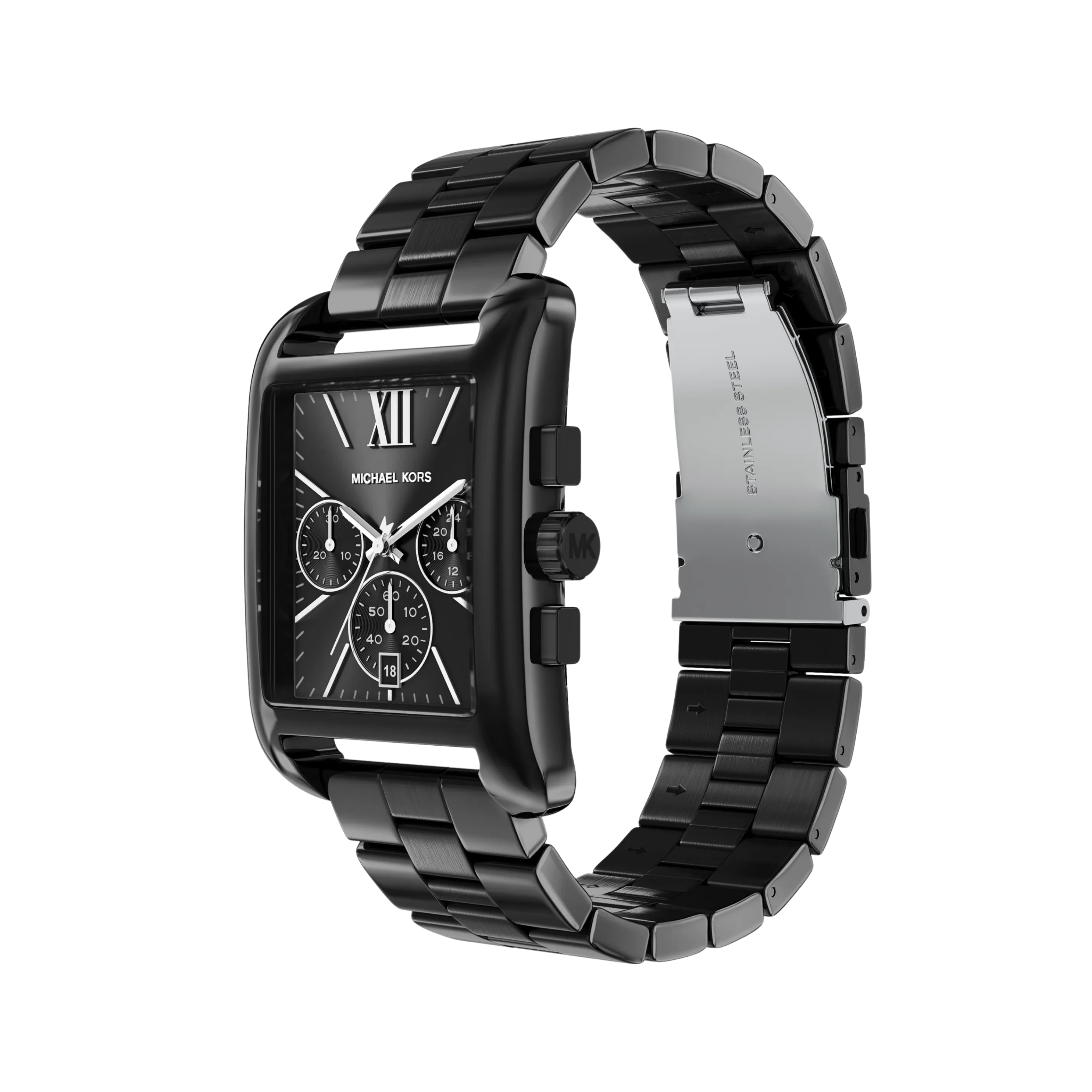 Michael Kors Women Oversized Monroe Black Tone Watch - Black