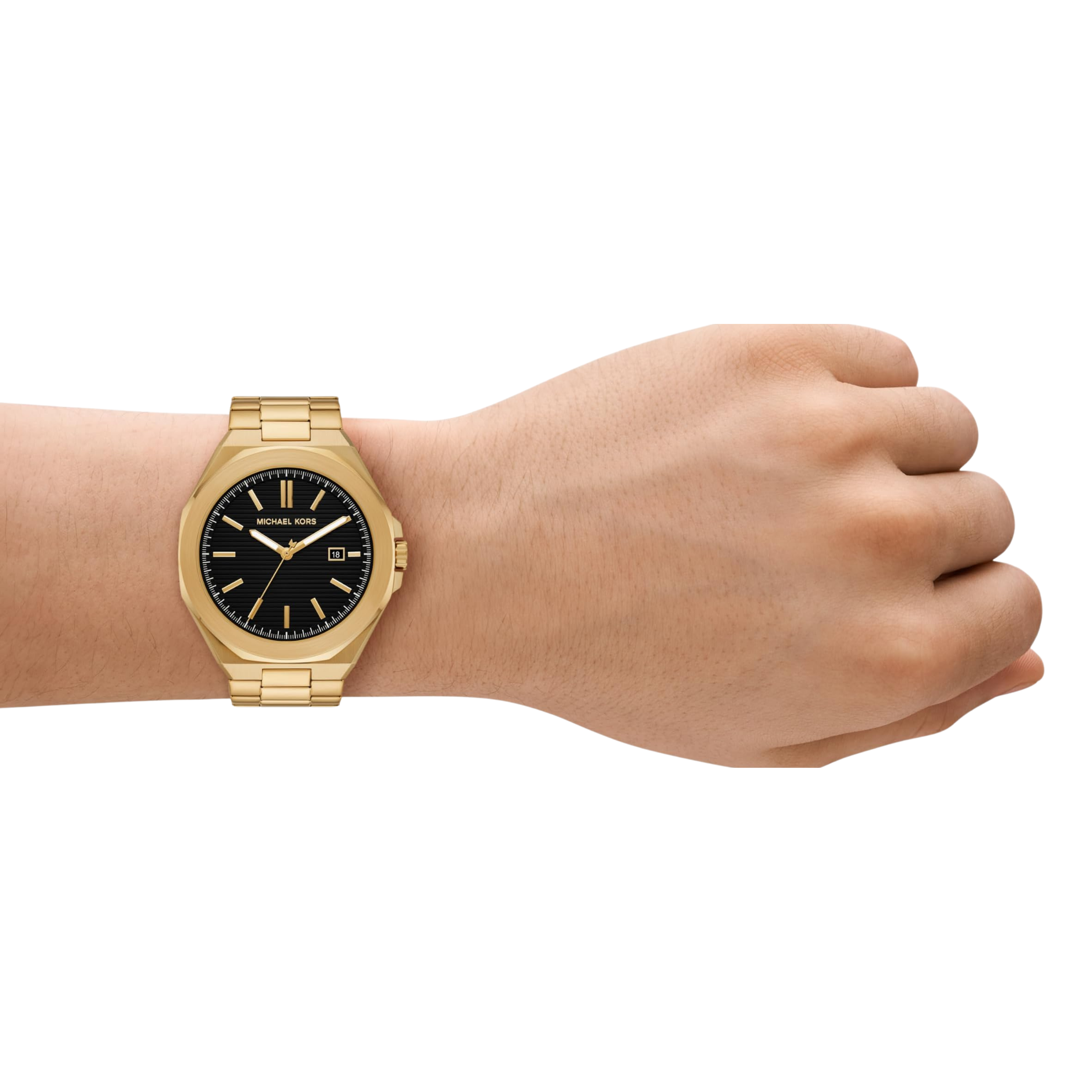 Michael Kors Men Callum Three Hand Date Stainless Steel Watch - Gold