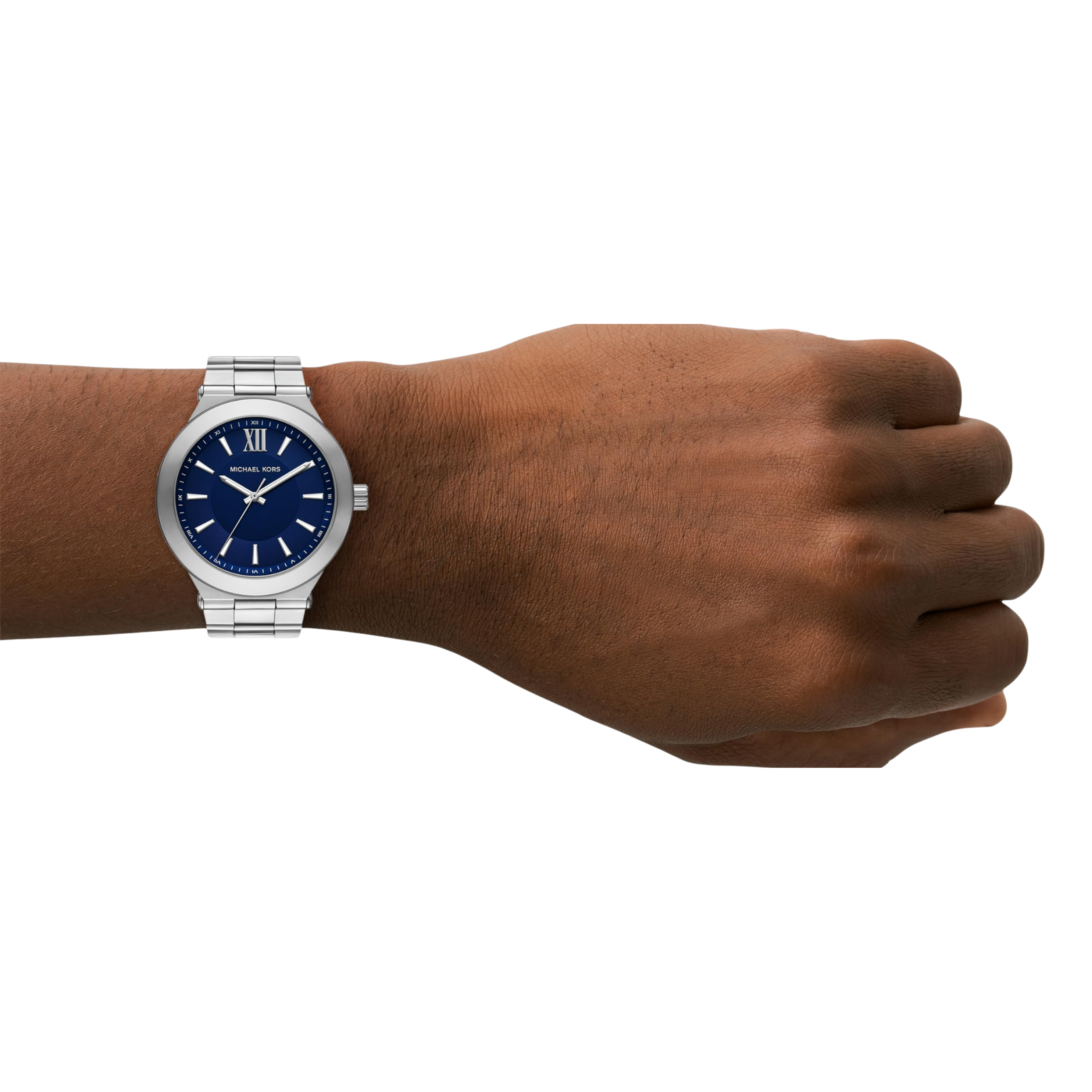 Michael Kors Men Billie Three Hand Stainless Steel Watch - Silver