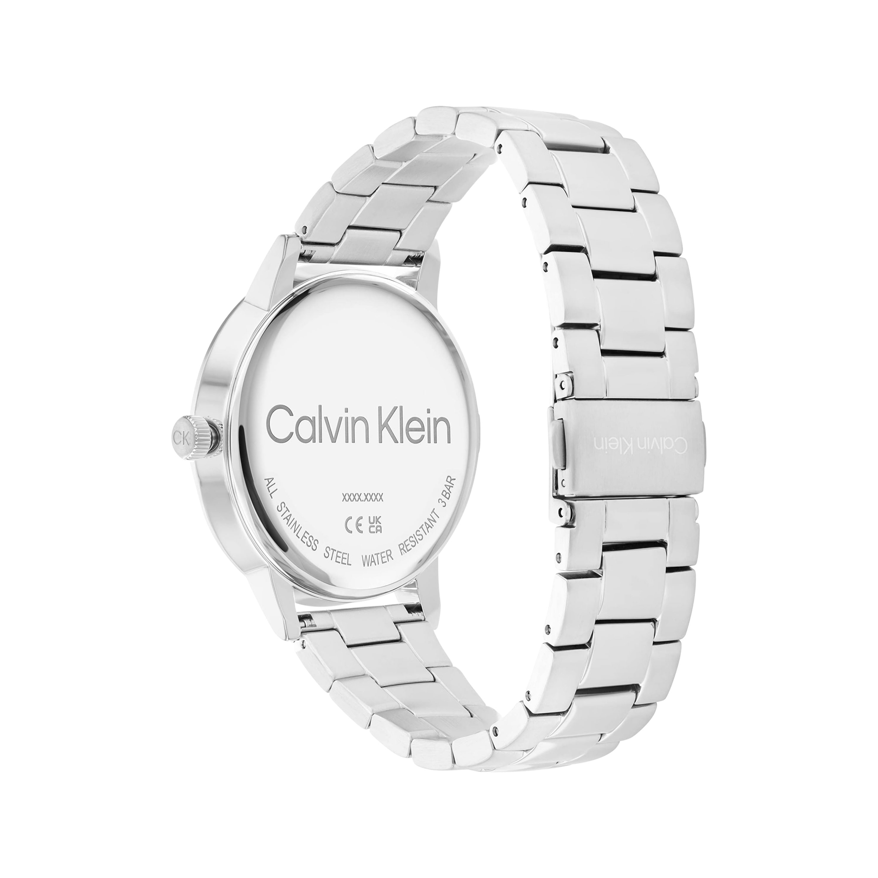 Calvin Klein Men Linked Watch - Silver Black
