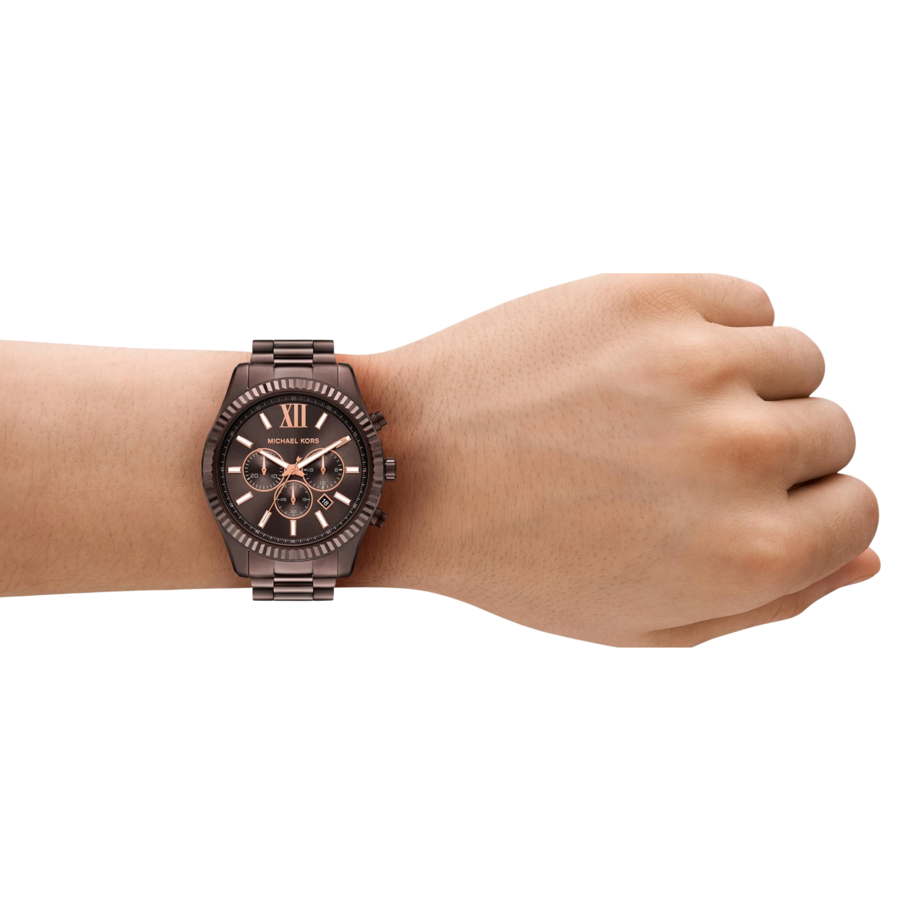 Michael Kors Men Lexington Stainless Steel Bracelet Watch - Espresso Brown