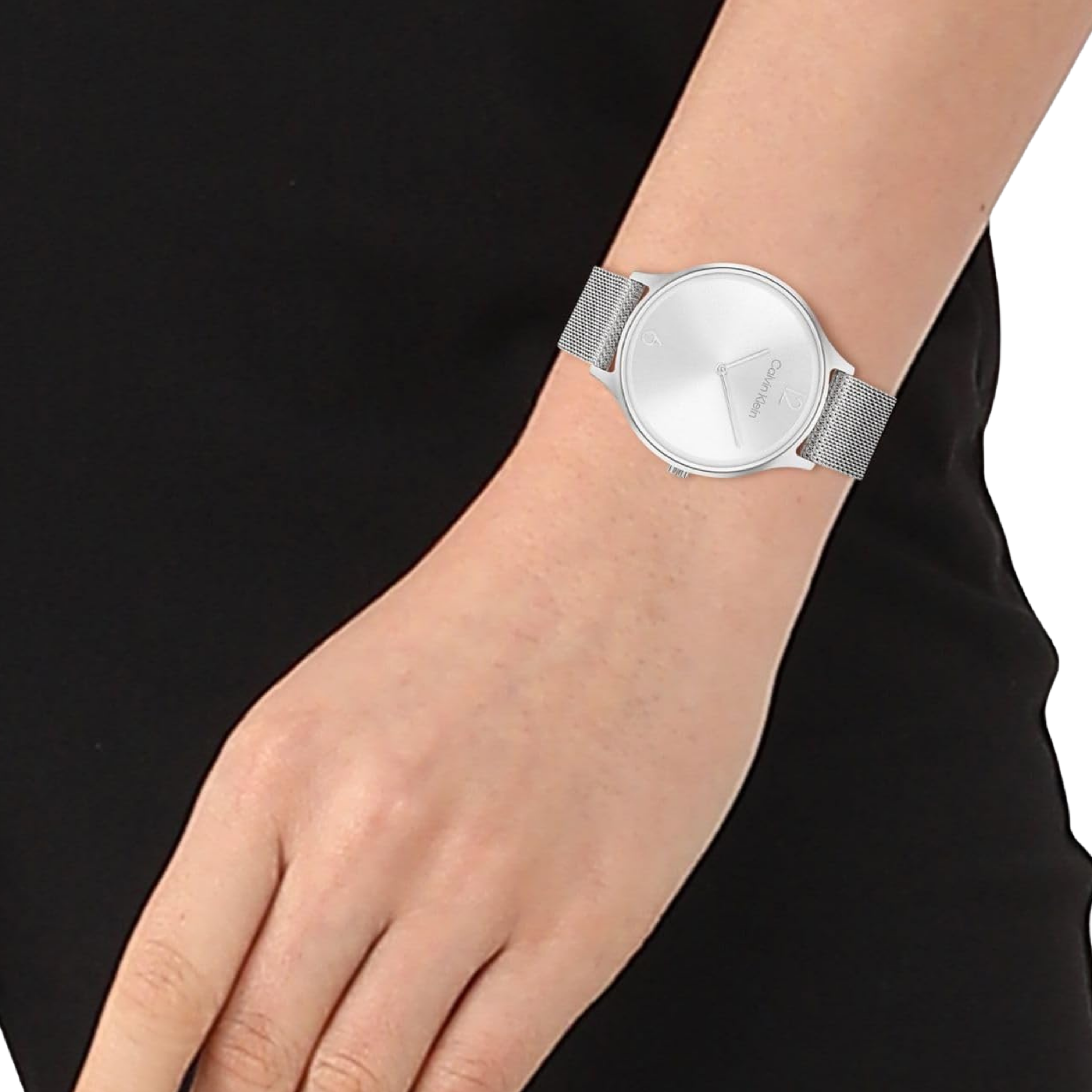 Calvin Klein Women Timeless Mesh Watch - Silver