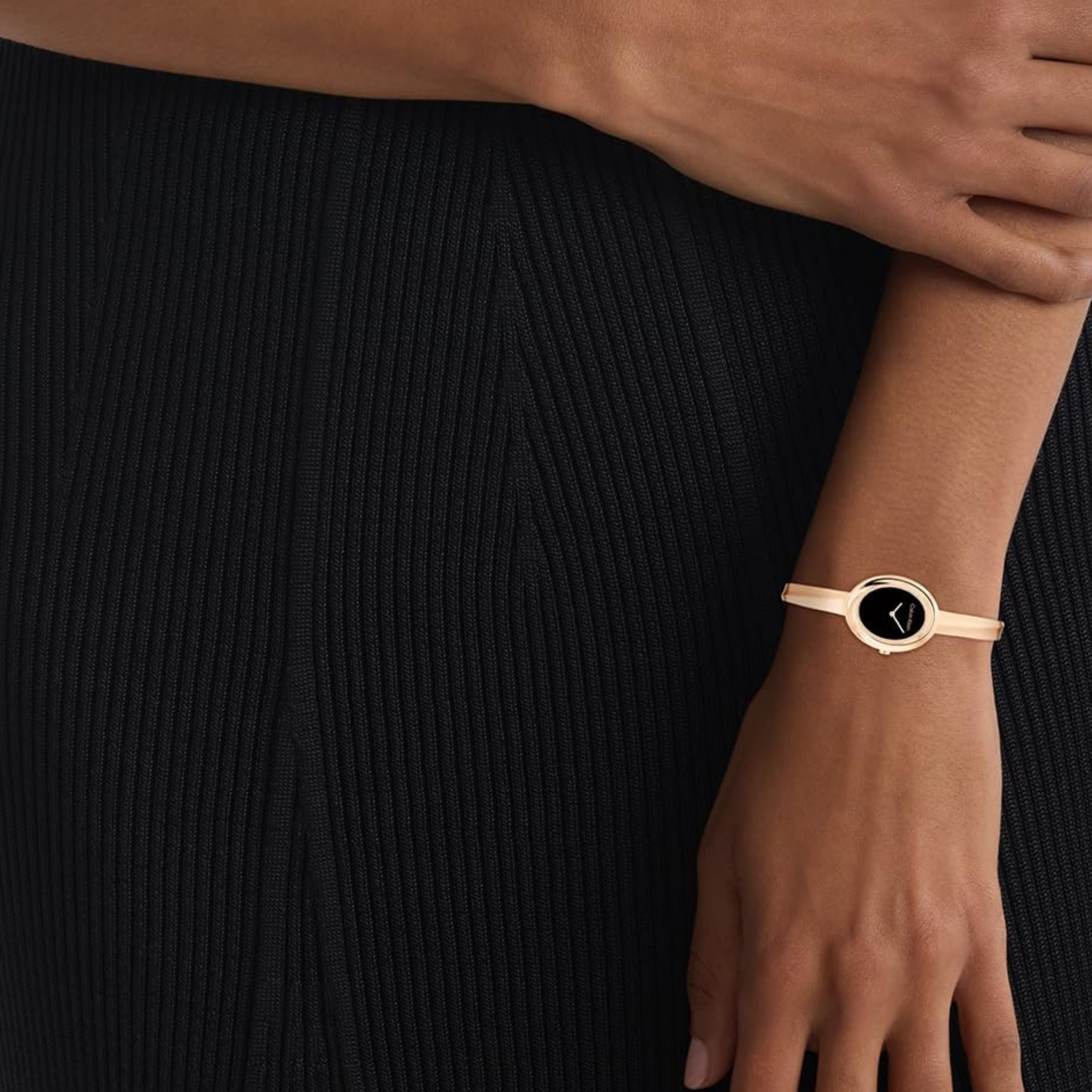 Calvin Klein Women Twisted Bezel 2H Quartz Watch - Carnation Gold