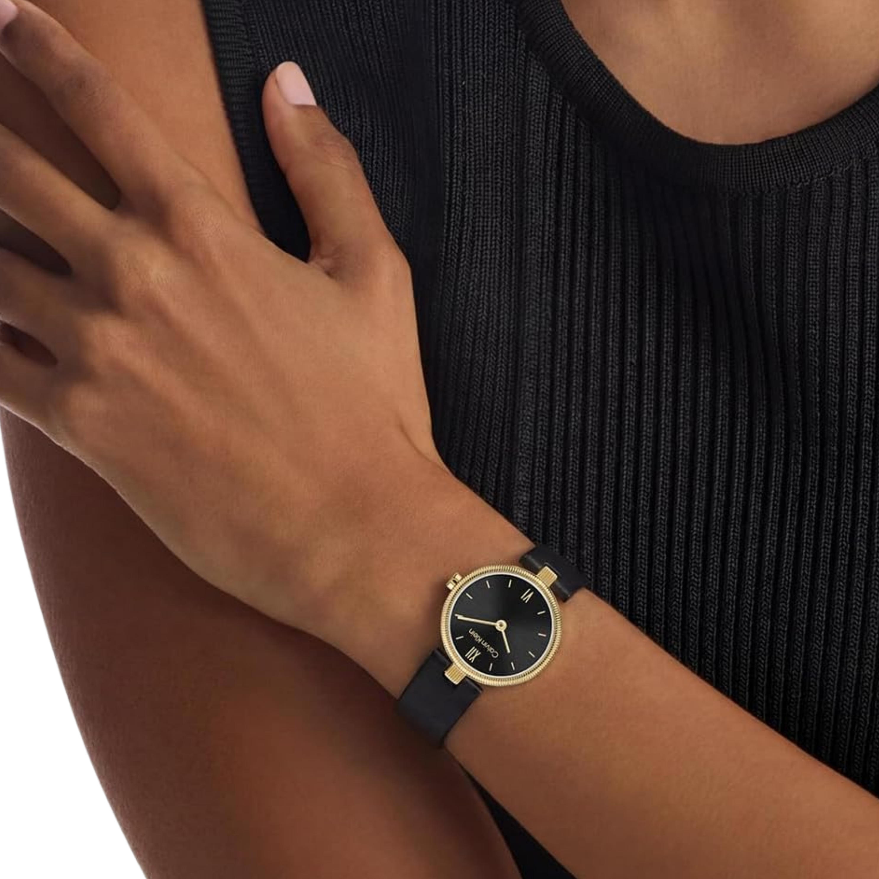 Calvin Klein Women Gleam Two Hand Quartz Watch - Black Shimmer