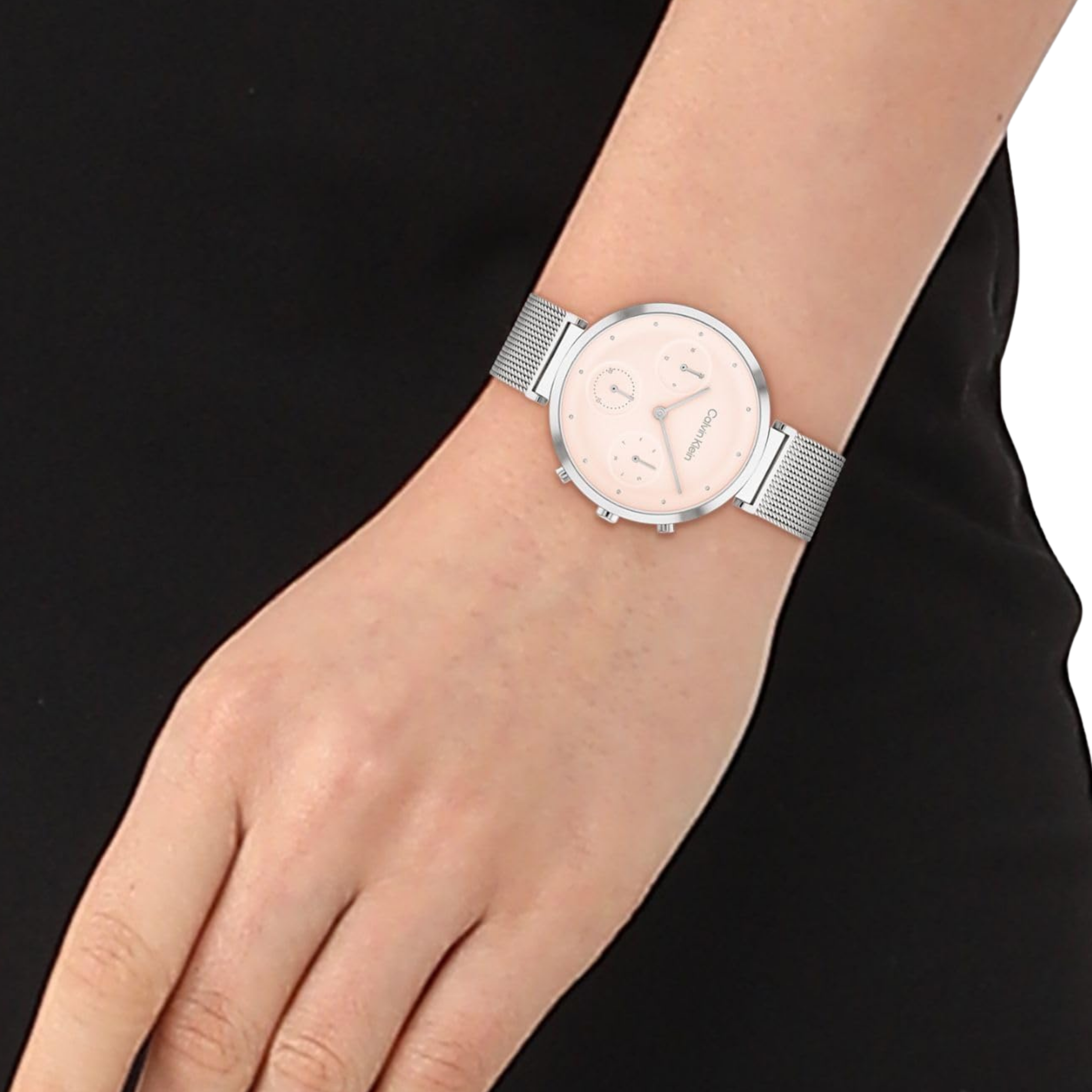 Calvin Klein Women Radiant Minimalistic T Bar Watch - Blush Silver