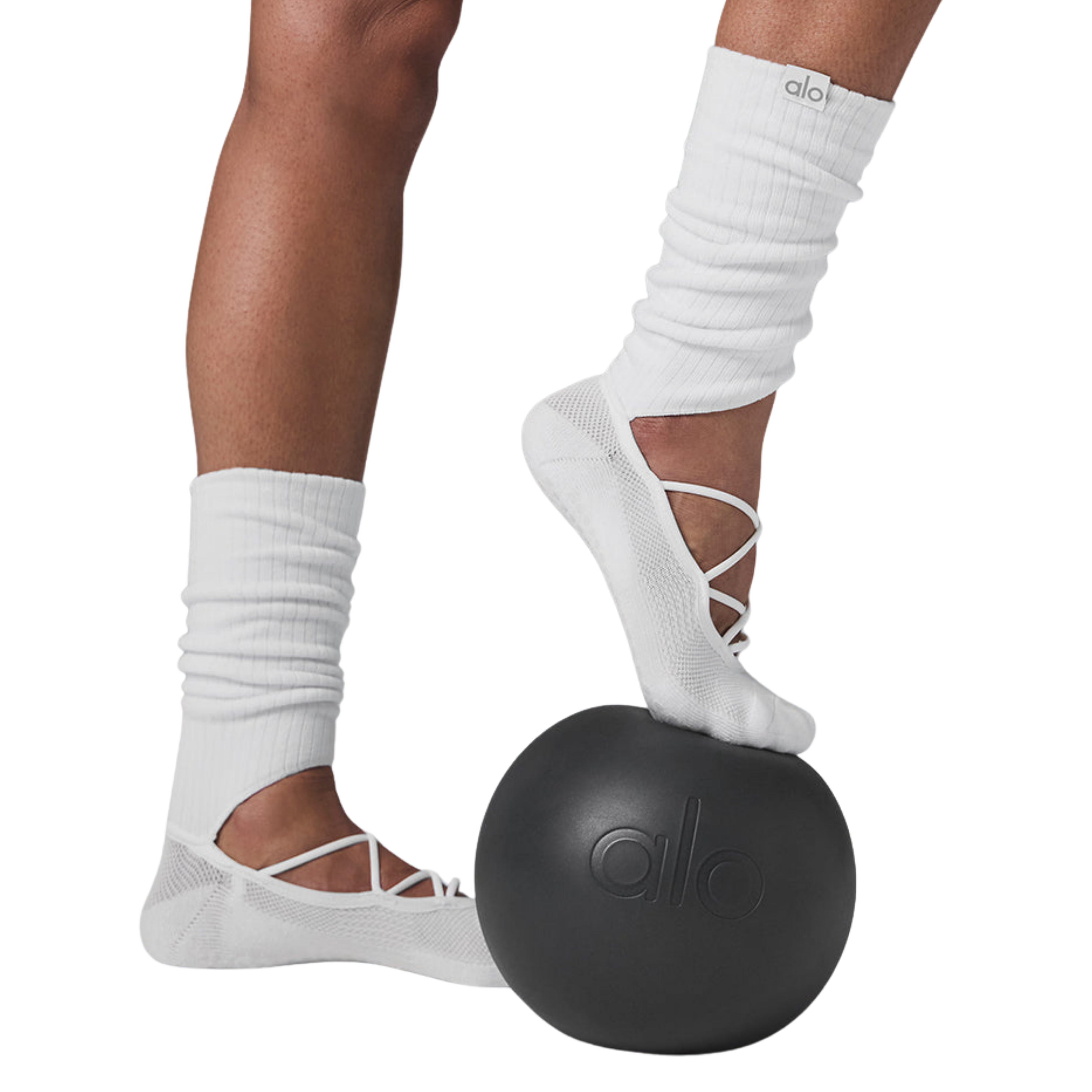 Alo Strappy Siren Grip Sock - White