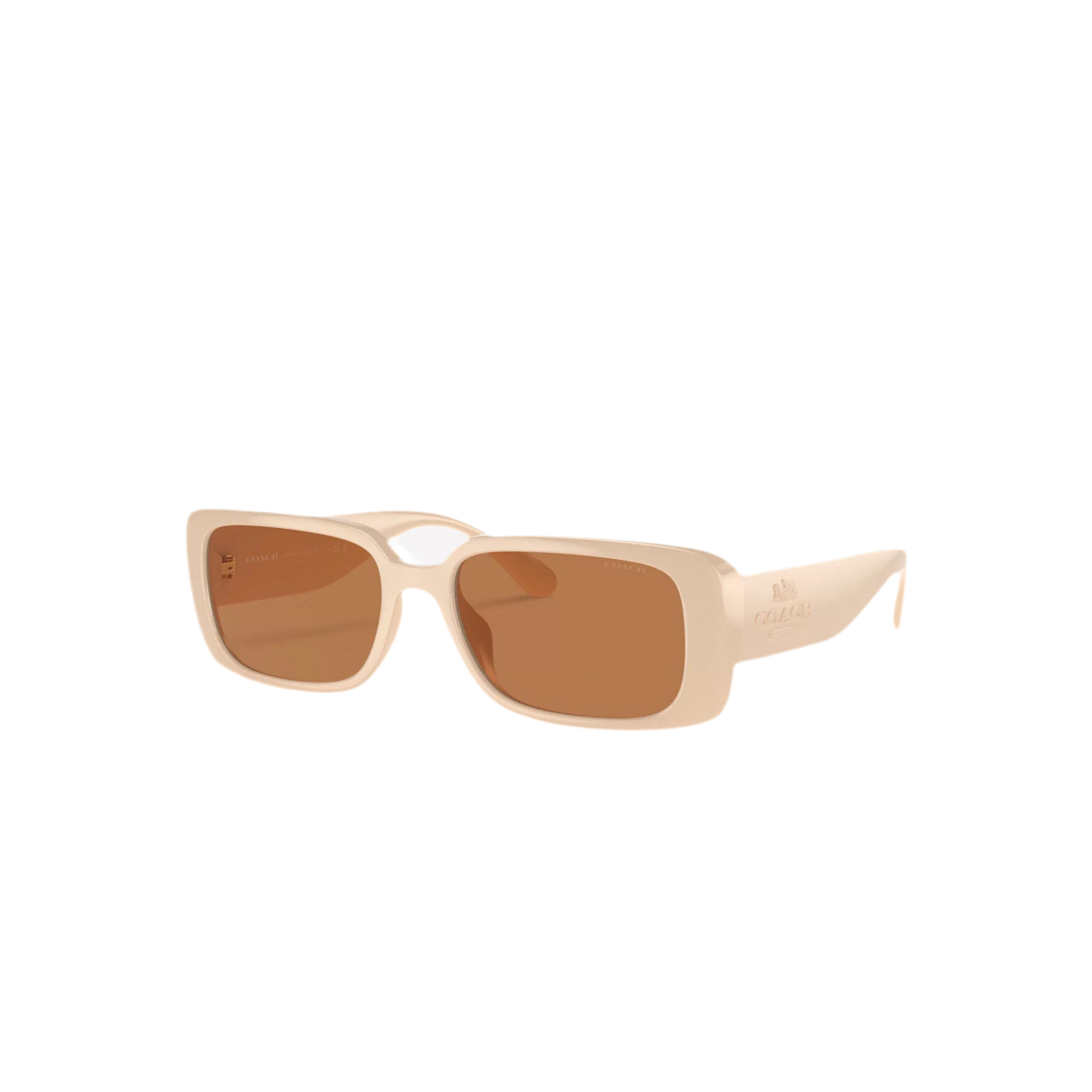 Coach Women Narrow Rectangle Sunglasses - Off White