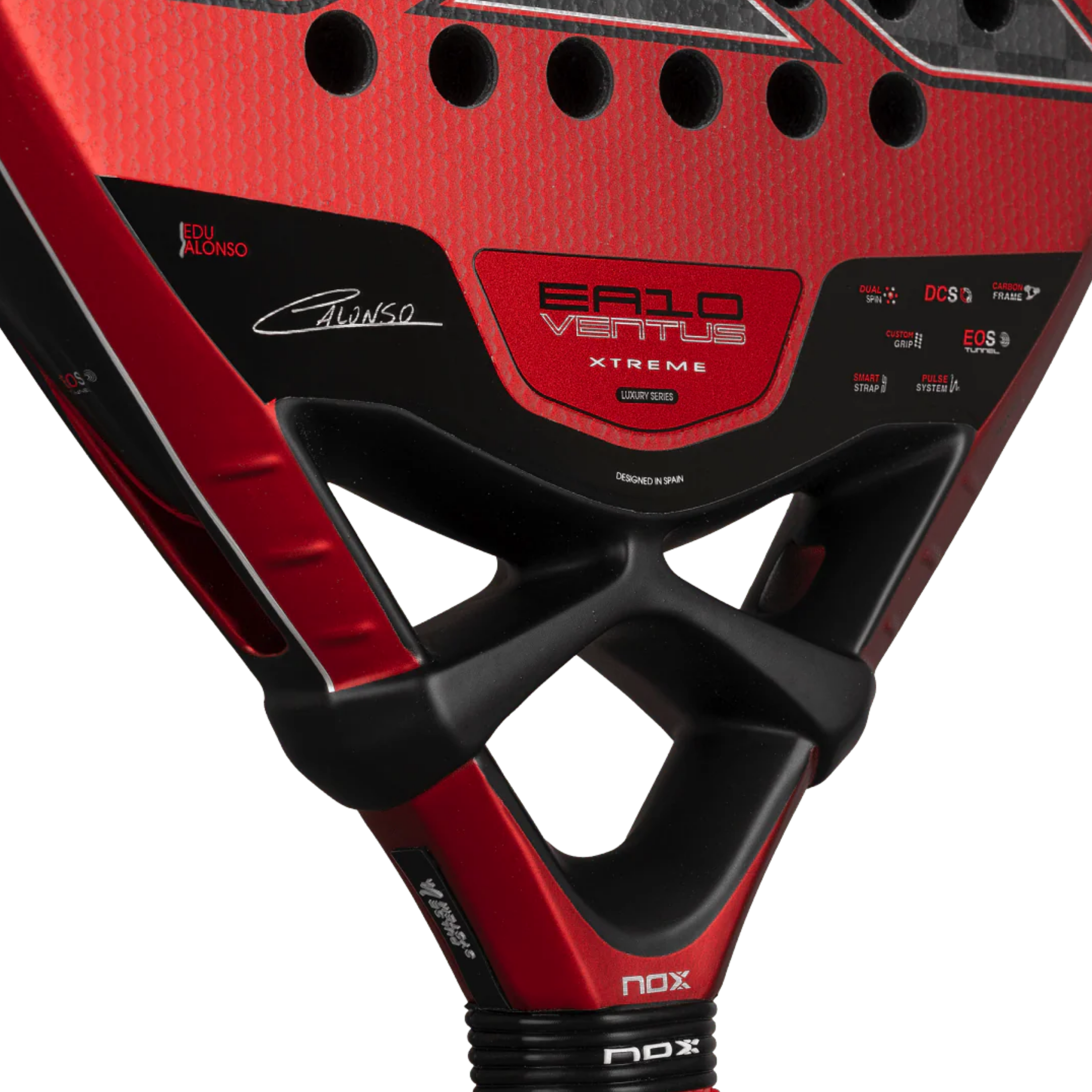 Nox EA10 Ventus Hybrid 12K Xtrem Padel Racket - Red Black