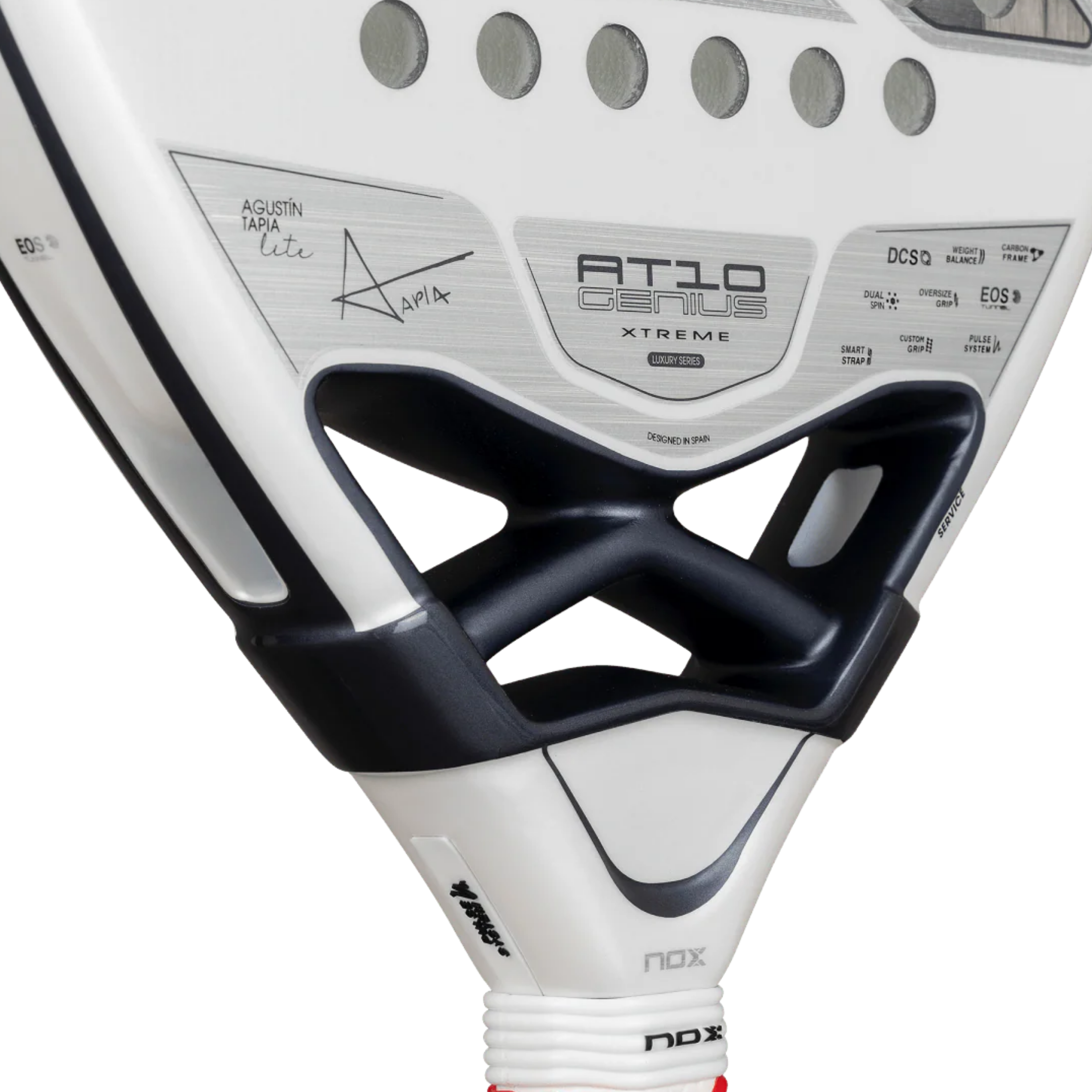 Nox AT10 Luxury Genius 12K Alum Xtrem Lite 2026 Padel Racket - Silver White