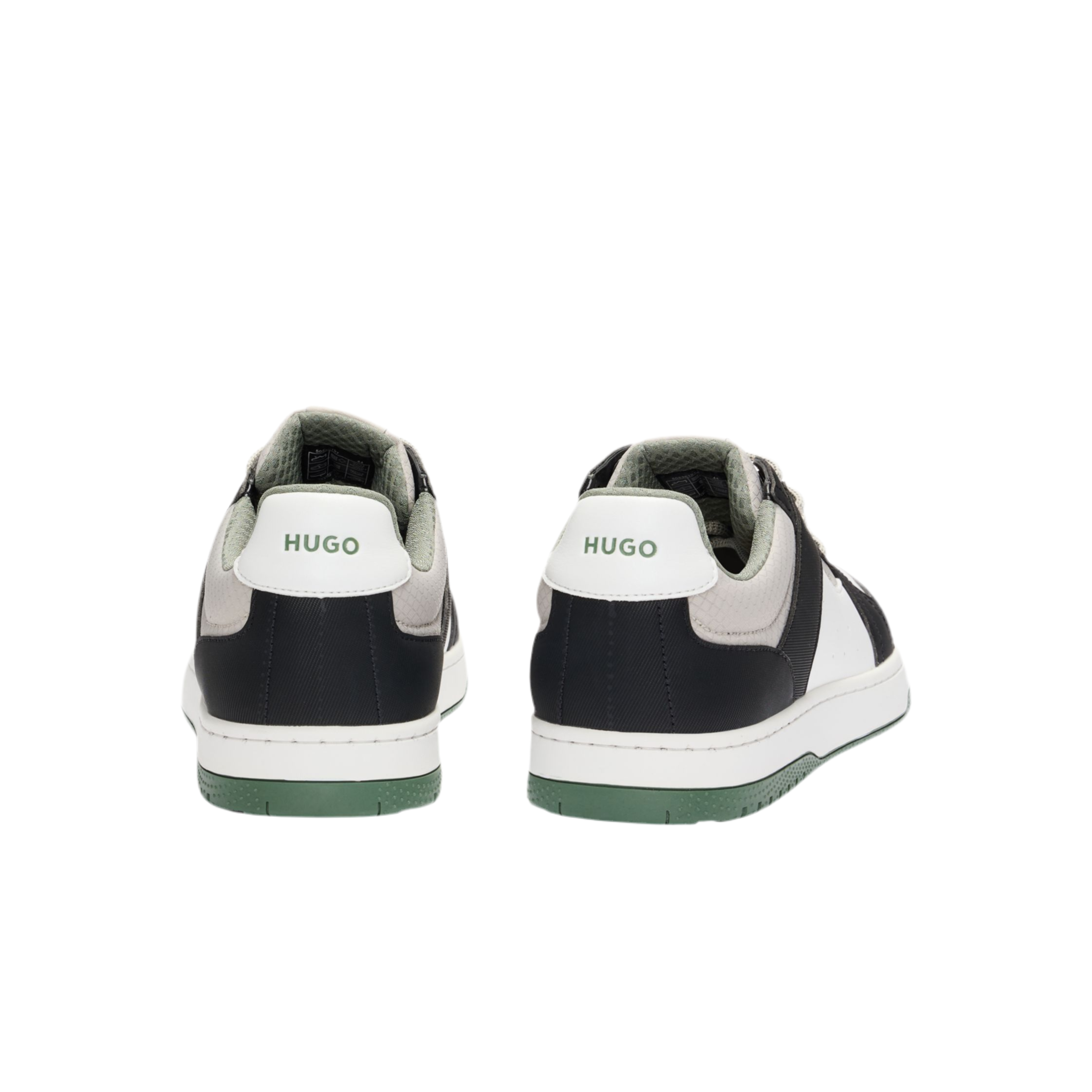 Hugo Boss Men Mixed Ripstop Suede Trainers - Light Green