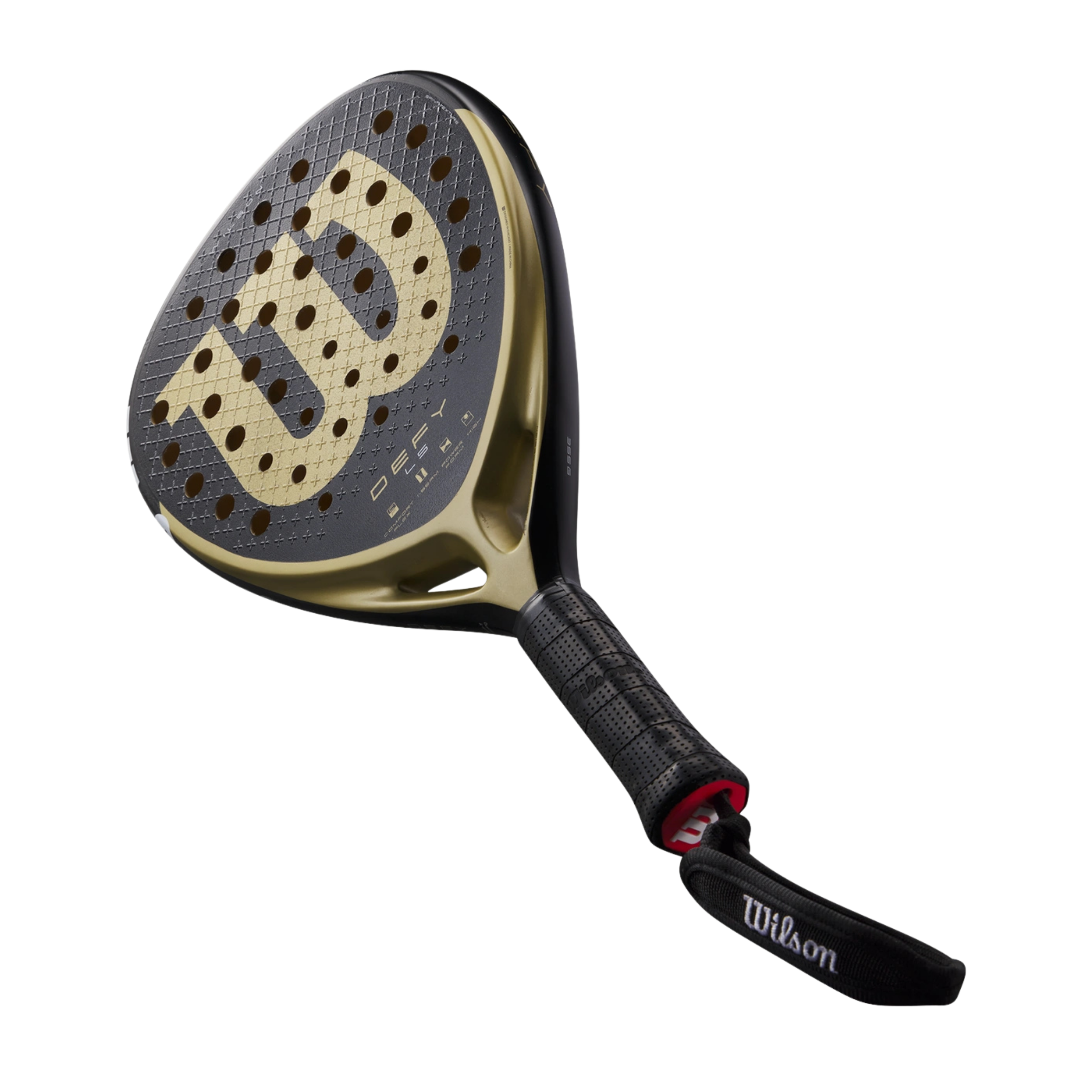 Wilson Defy LS V1 Padel Racket - Black Gold