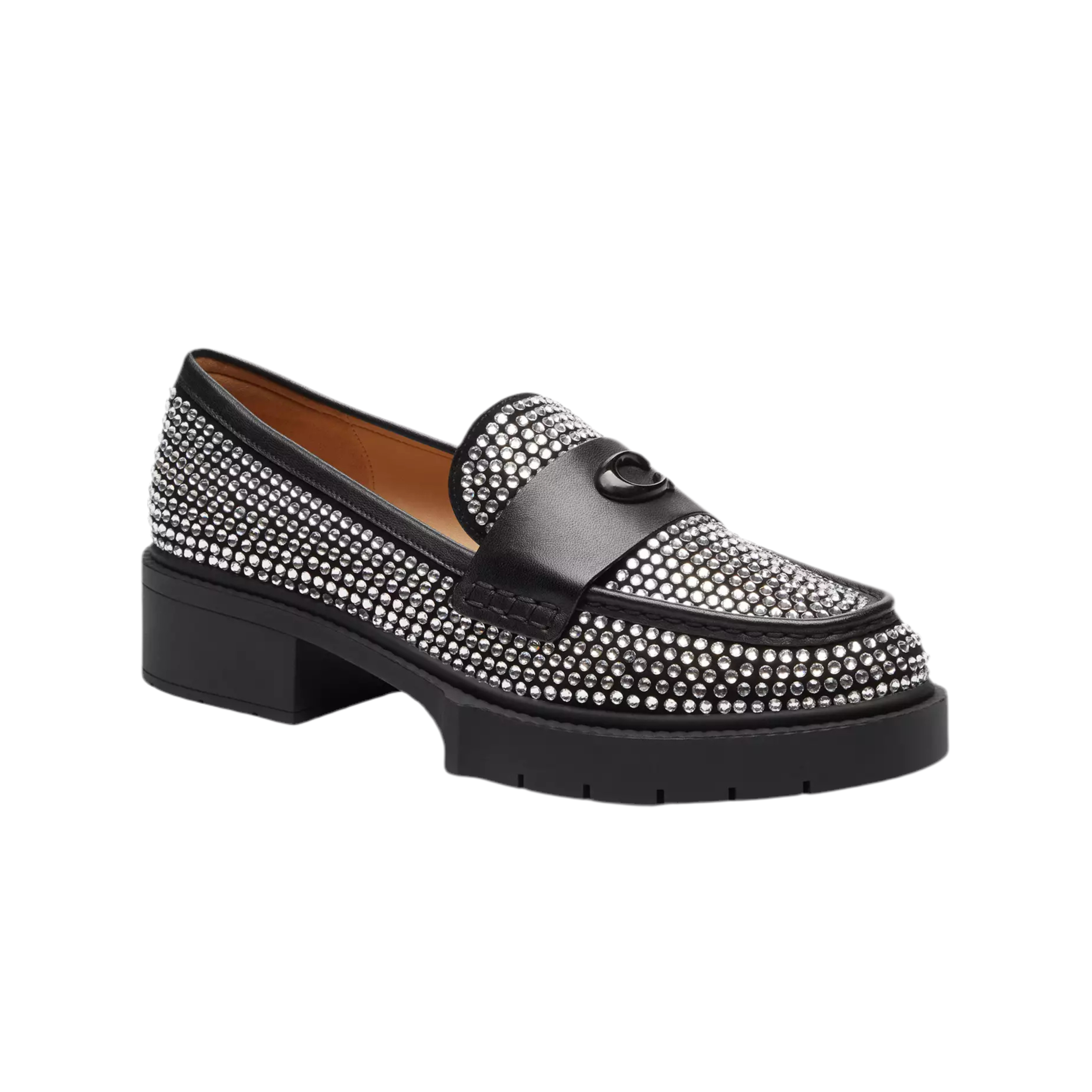 Coach Women's Leah Loafer - Black Crystal