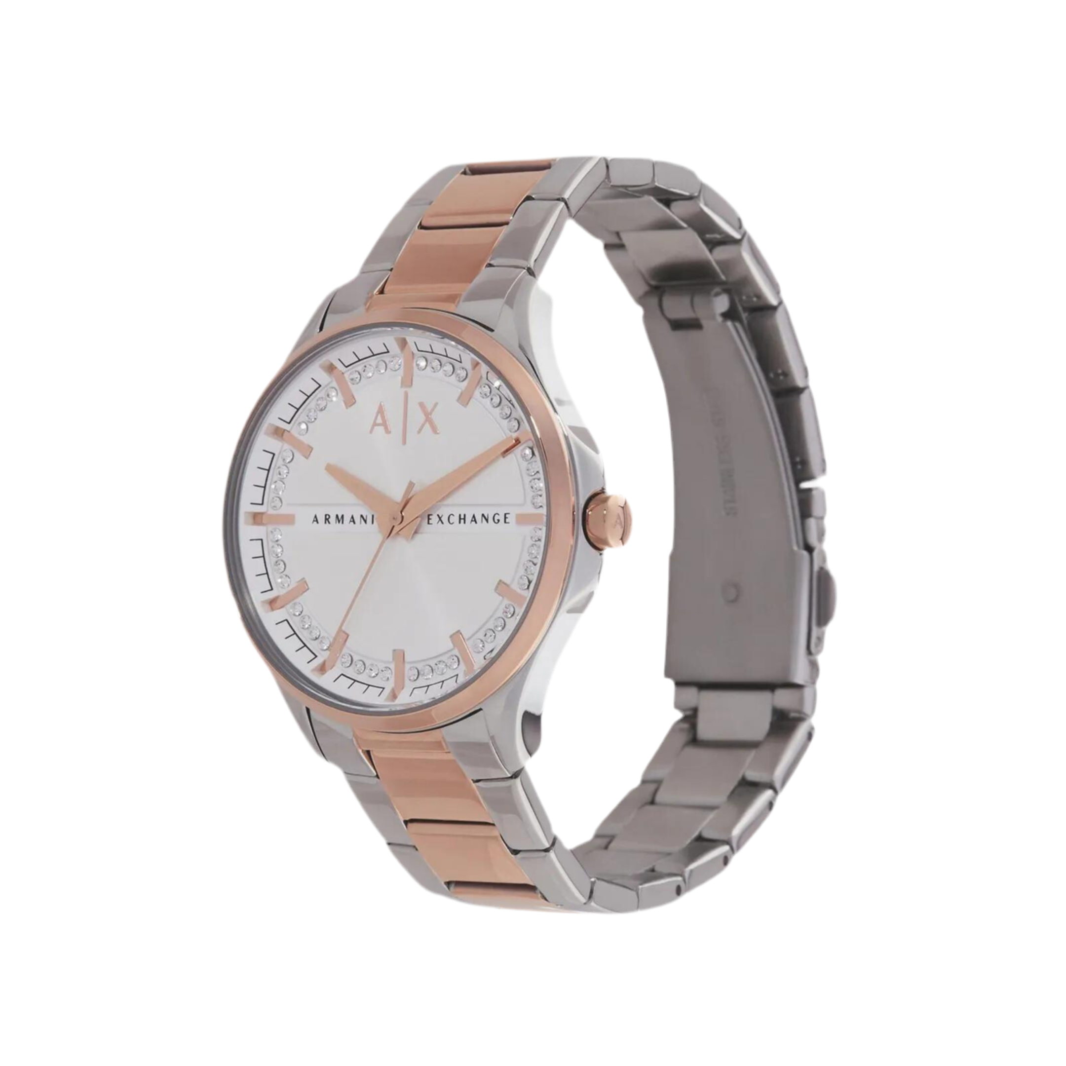 Armani Exchange Women Steel Strap Watch - Rose Silver