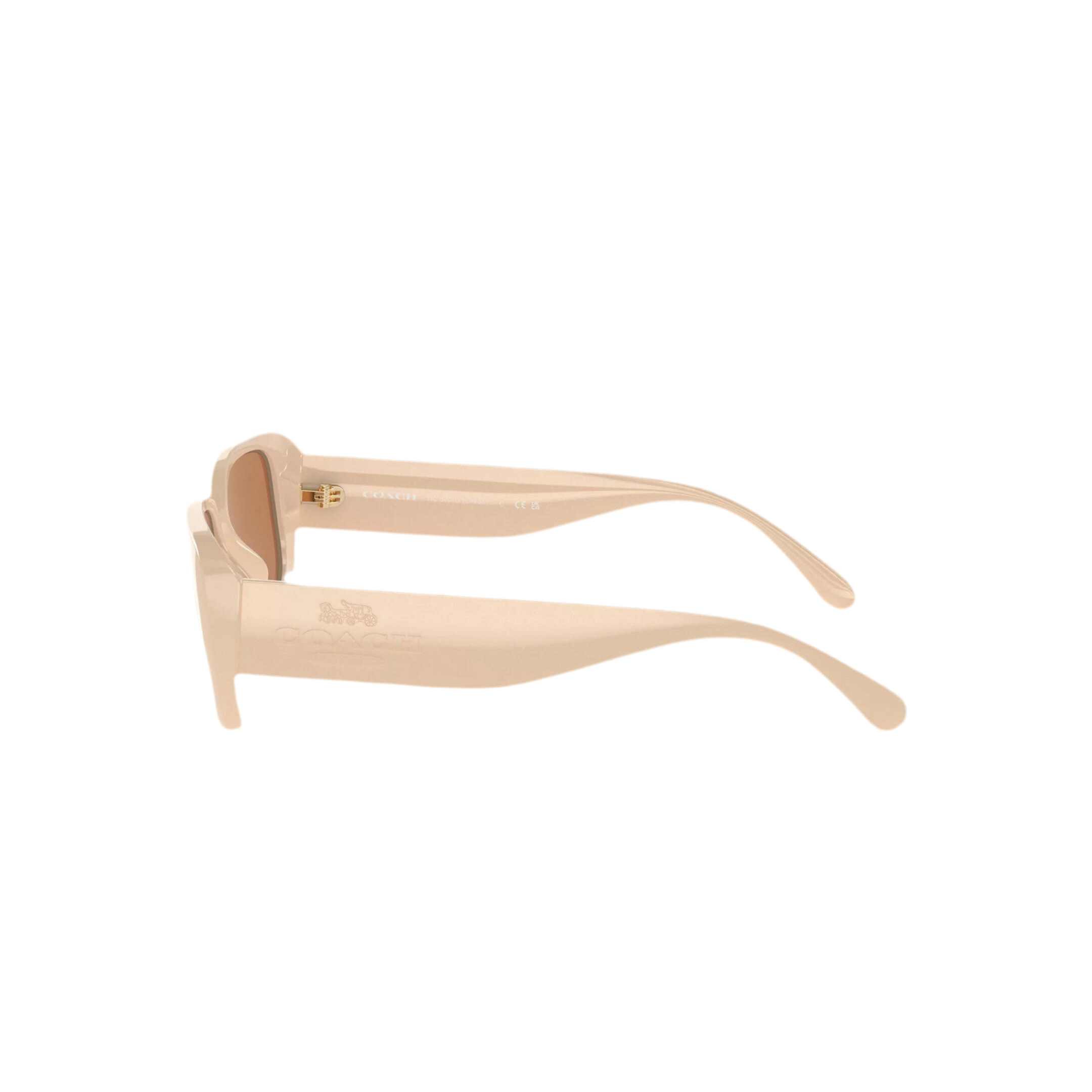 Coach Women Narrow Rectangle Sunglasses -  Off White