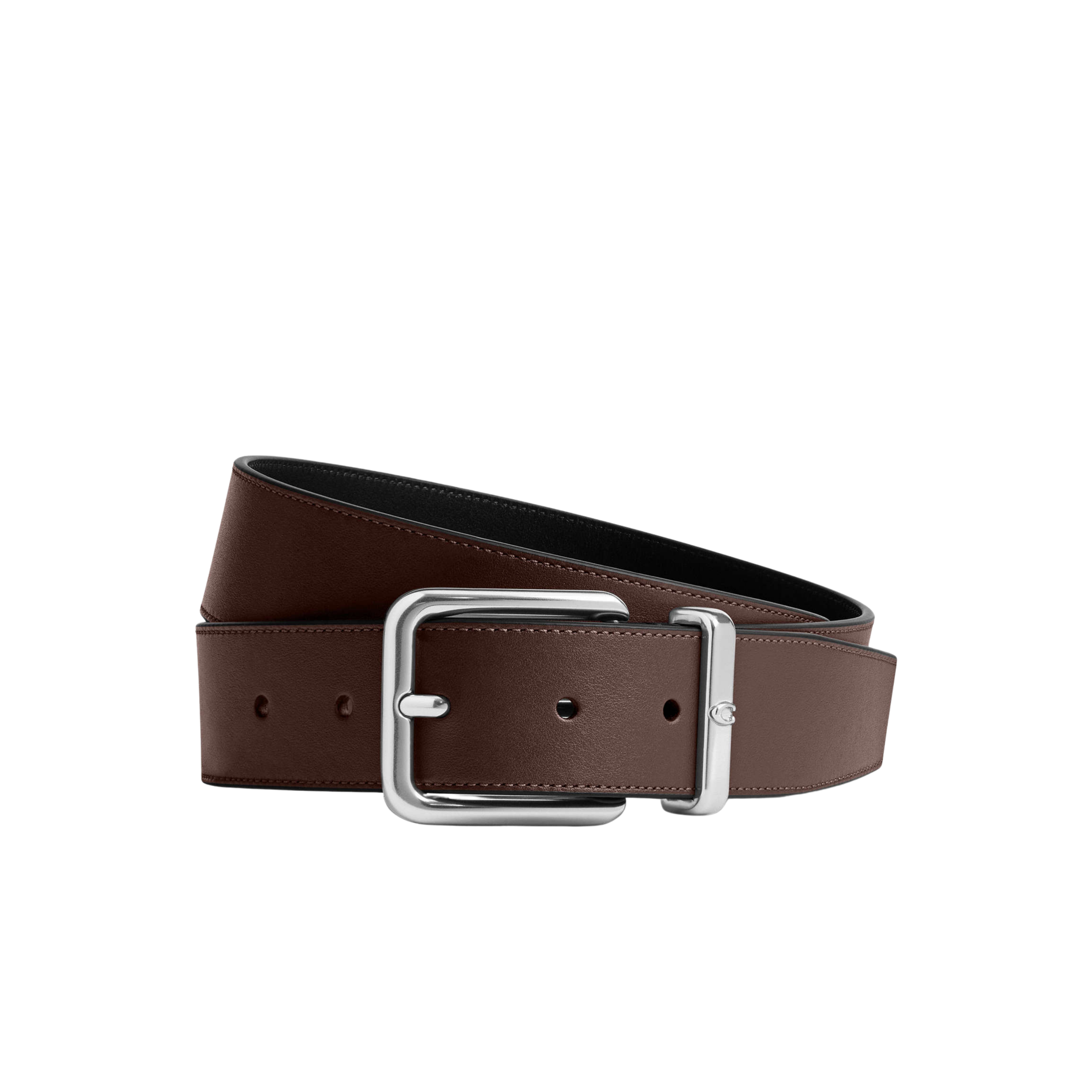 Coach Men Harness Buckle Belt 35 Mm - Maple