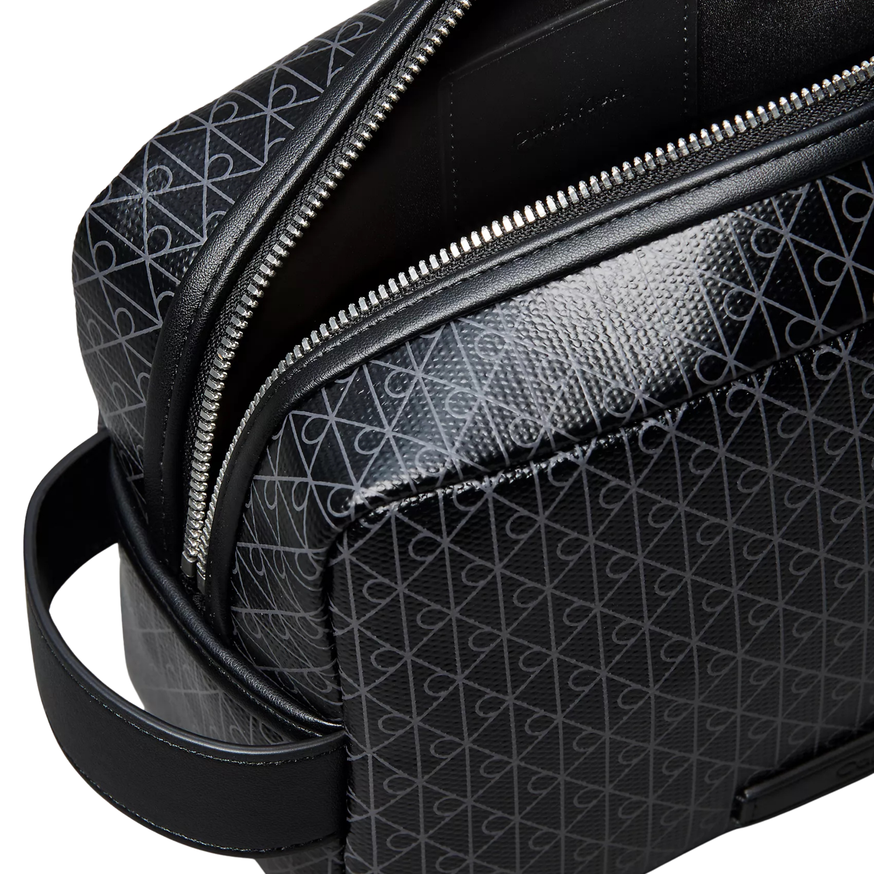 Calvin Klein Men Allover Emblem Logo Pouch - Black