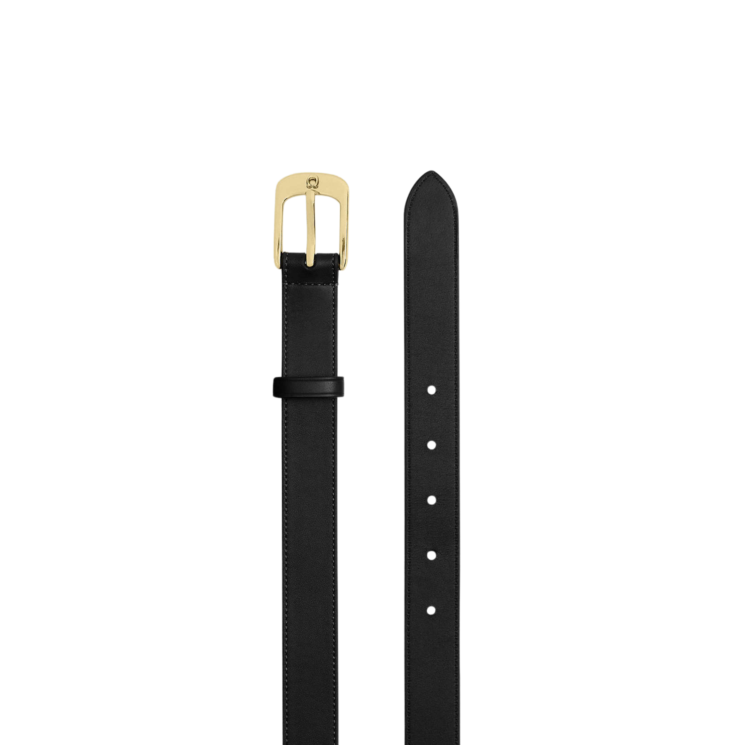 Coach Women C Harness Buckle Belt 25 Mm - Gold Black
