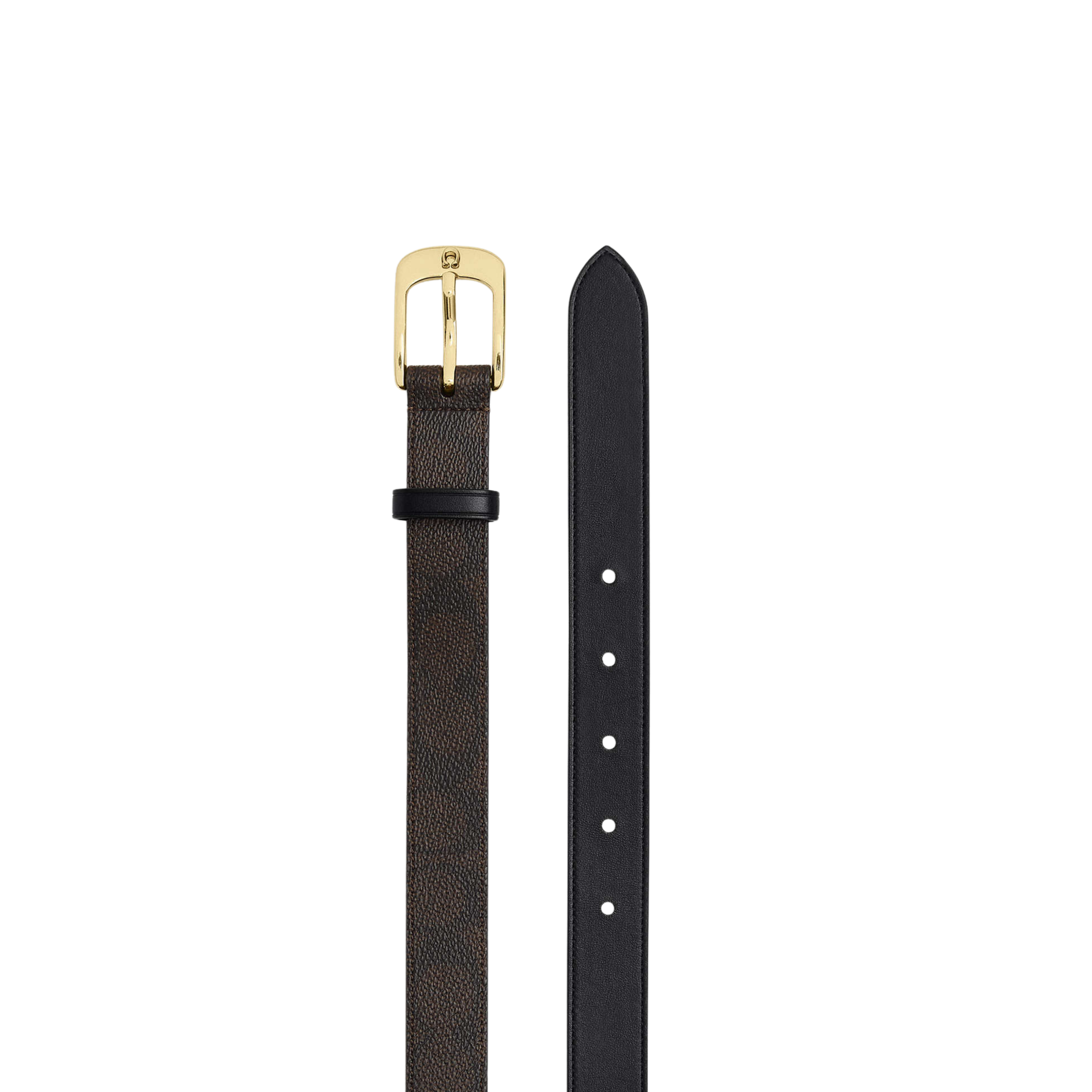 Coach Women C Harness Buckle Belt 25 Mm - Gold Walnut Black