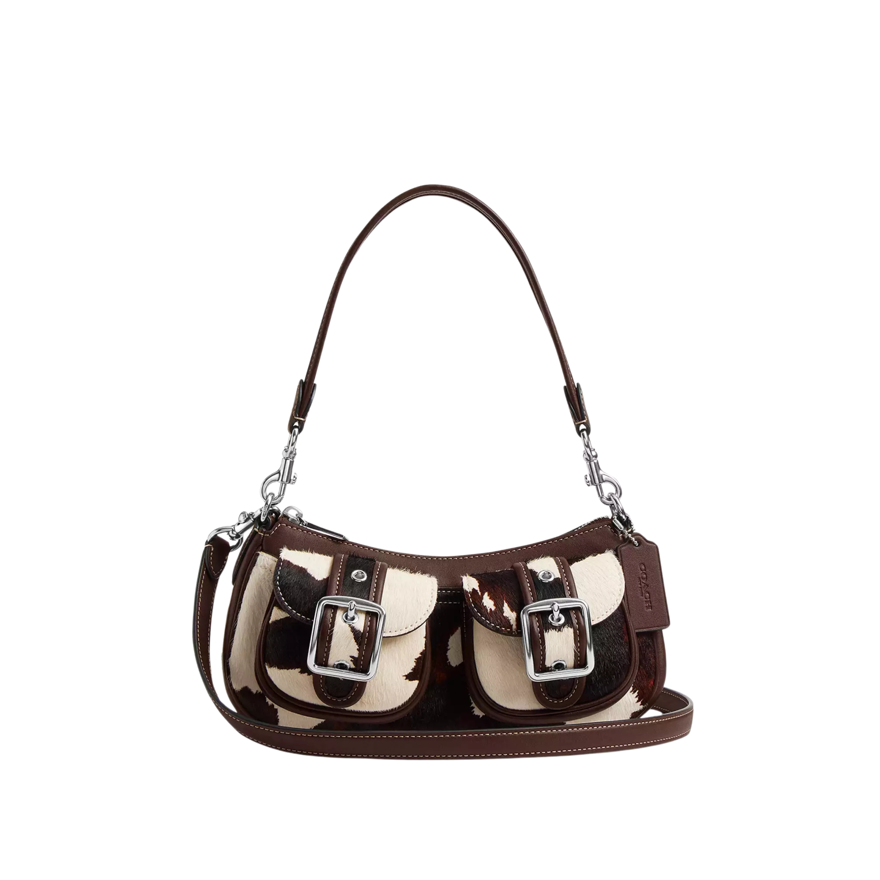 Coach Women Ashton Bag - Cow Printed Silver
