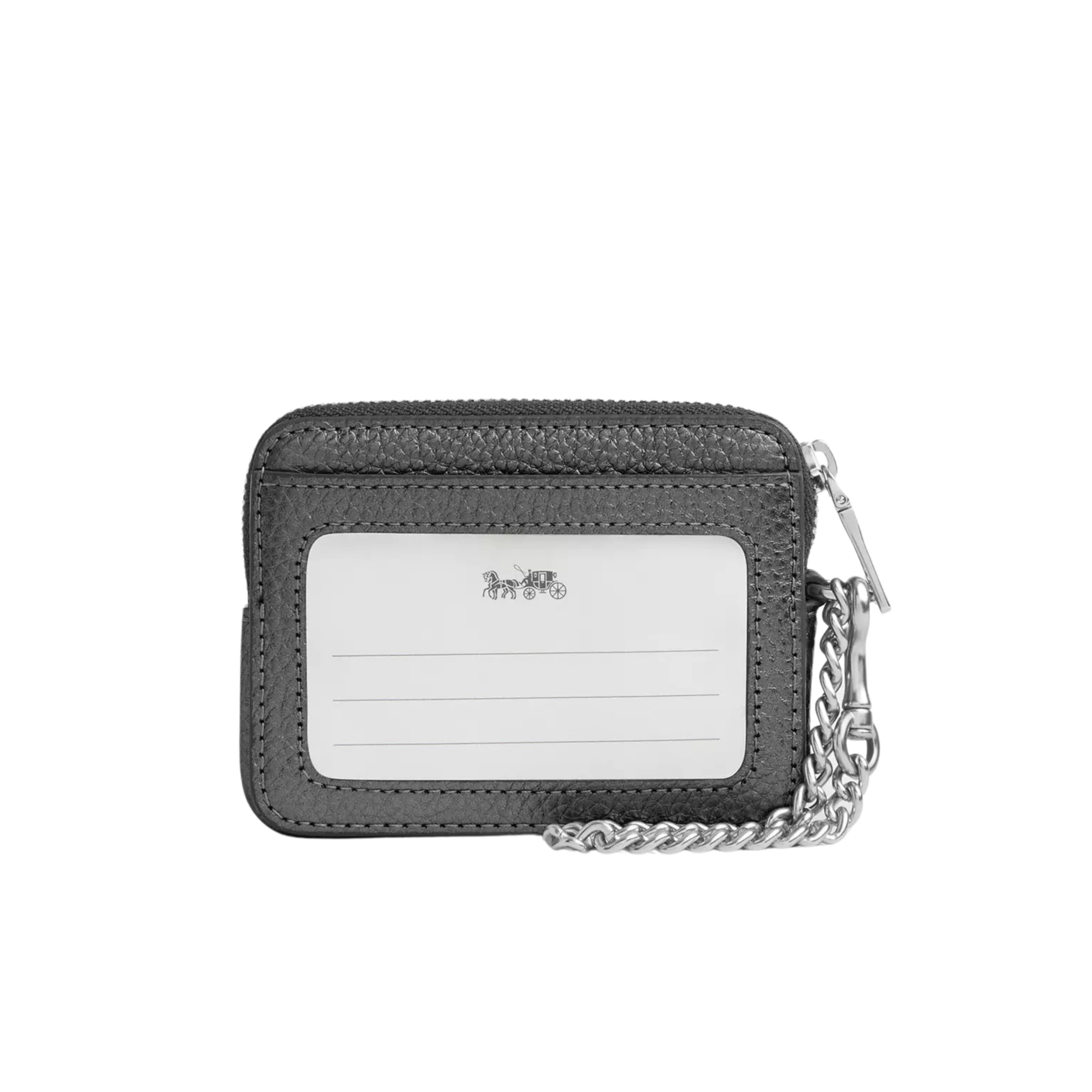 Coach Women Zip Card Case - Silver