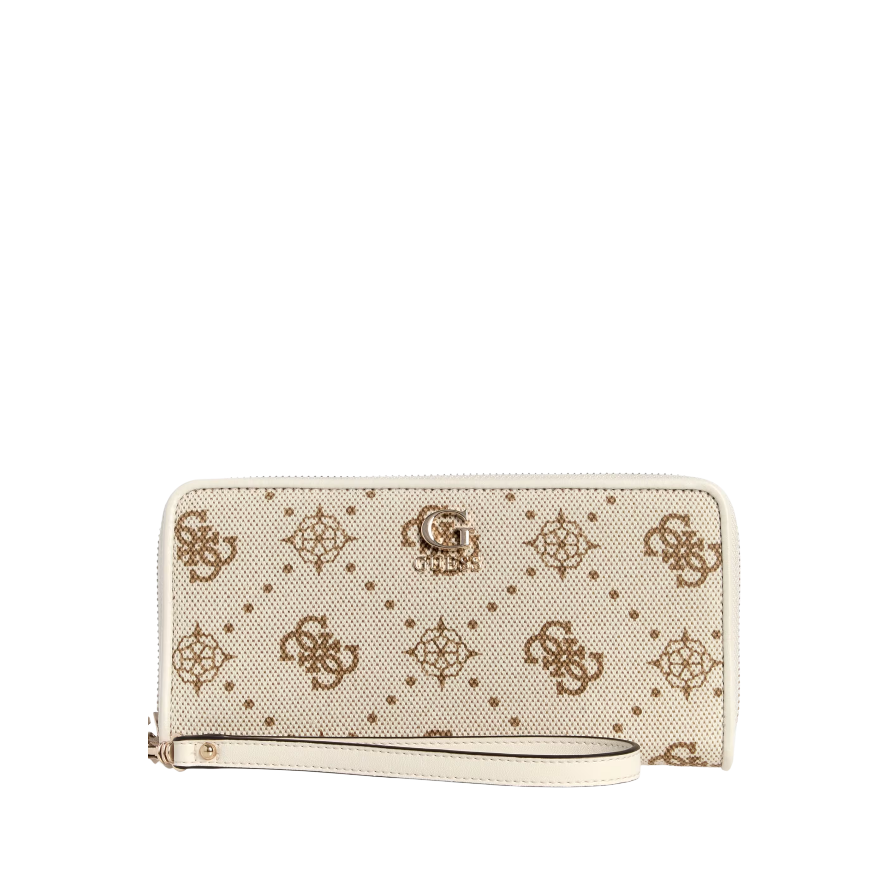 Guess Women Neda Logo Large Wallet - Off White Logo