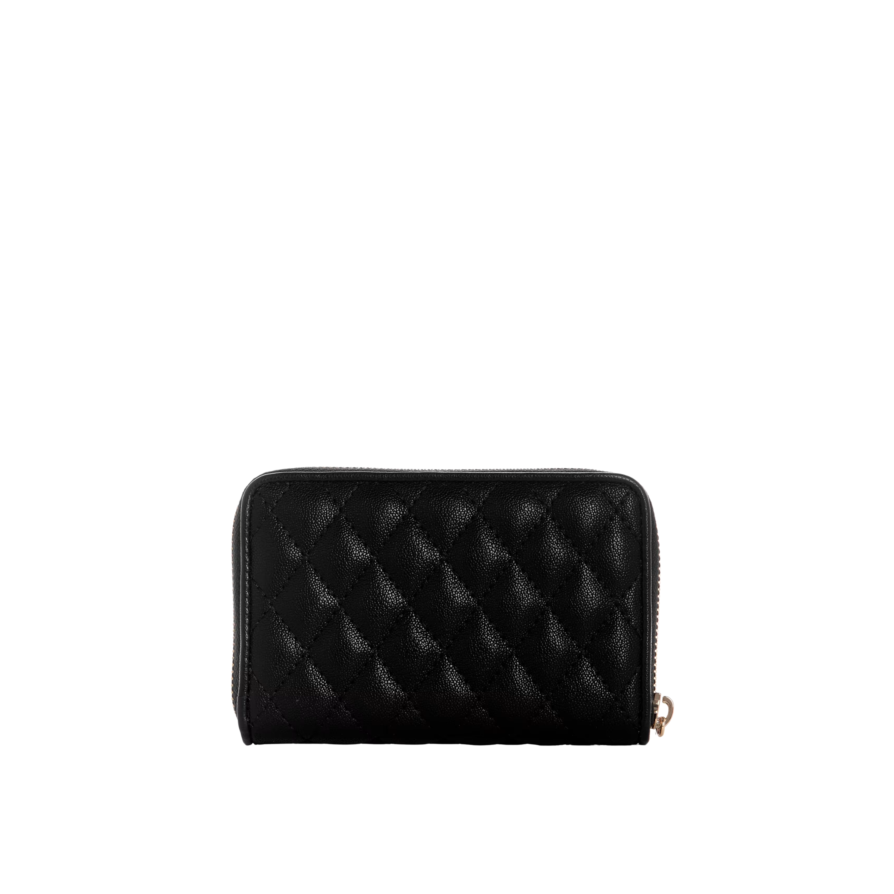 Guess Women Atabey Quilted Medium Zip Around Wallet - Black