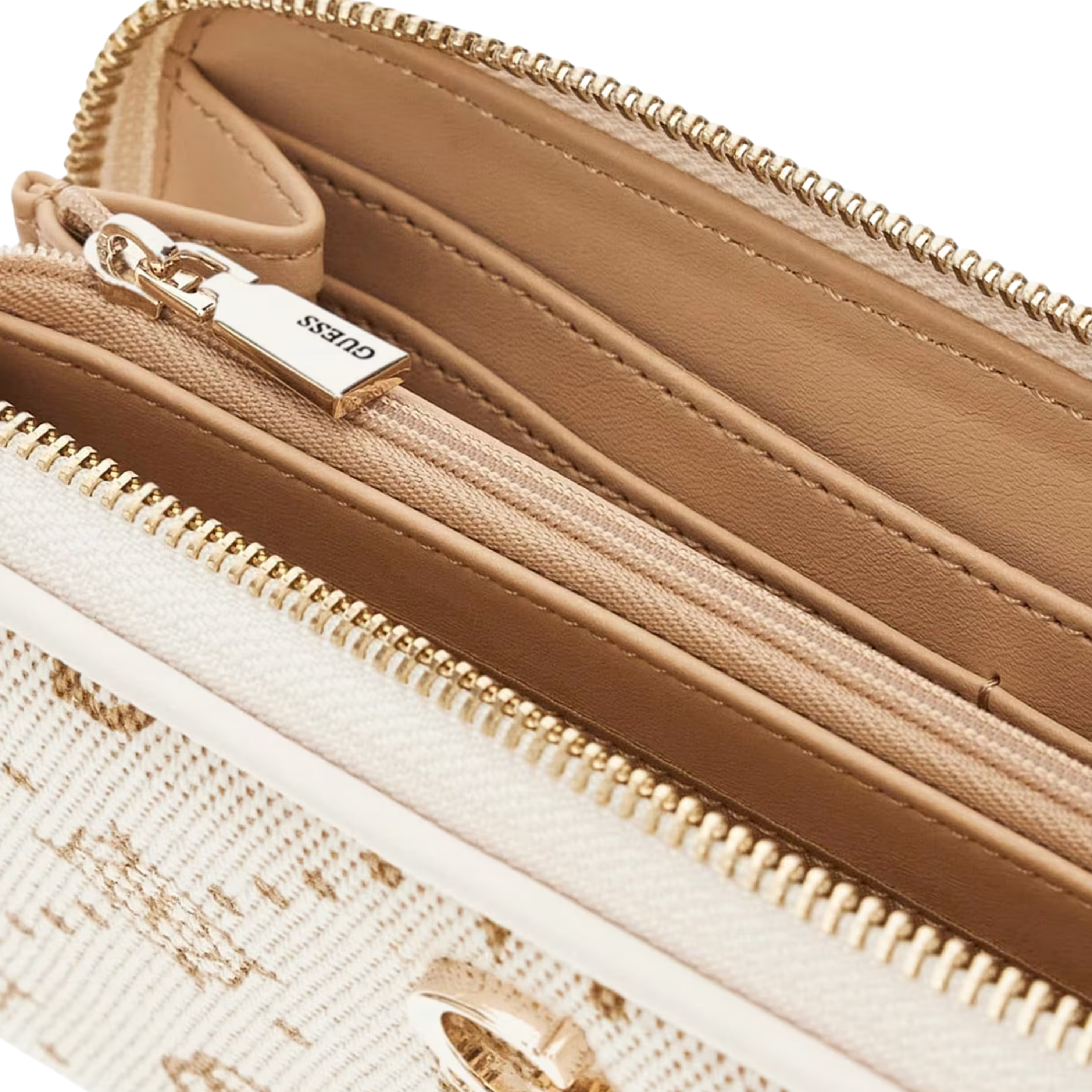 Guess Women Neda Logo Large Wallet - Off White Logo