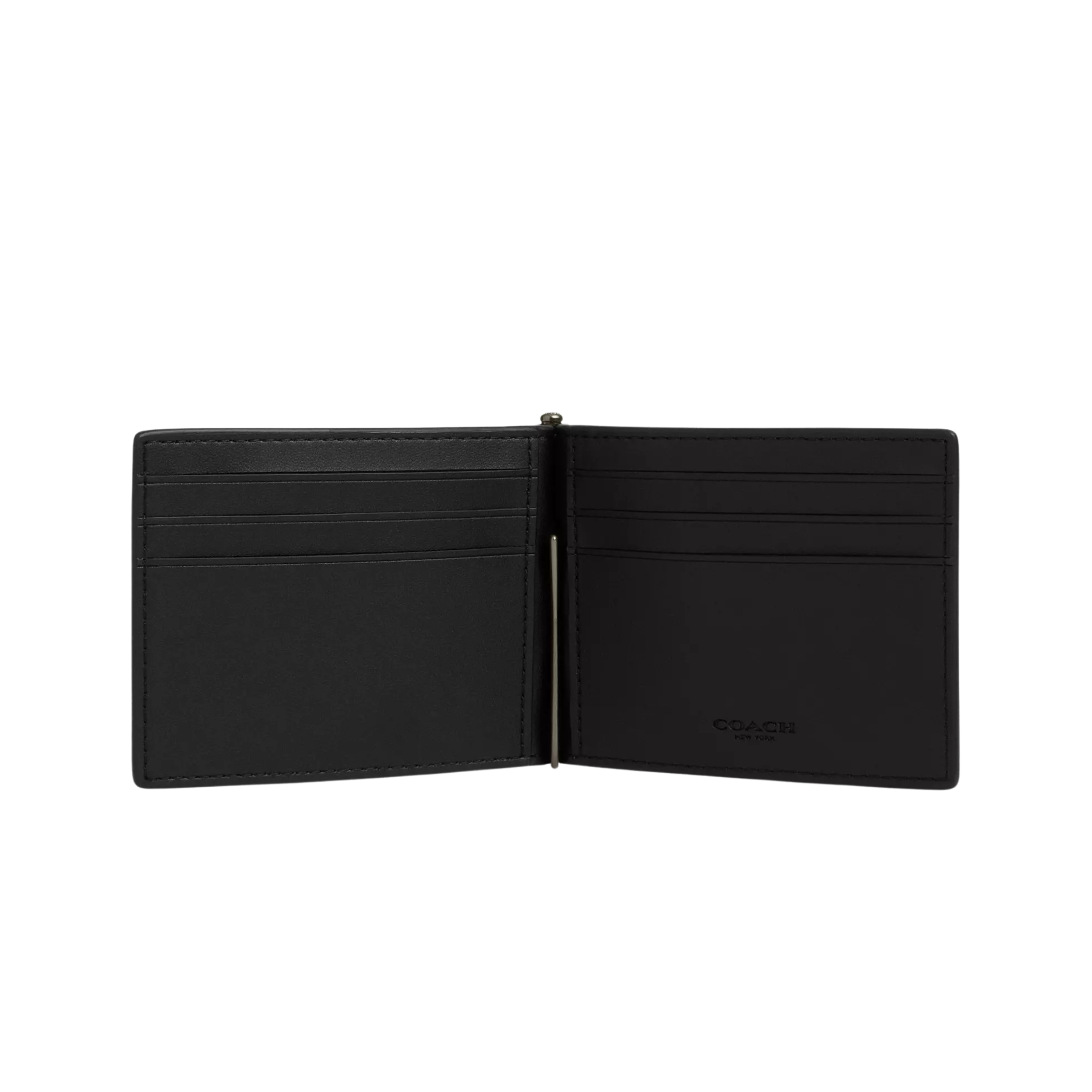 Coach Men Slim Money Clip Billfold Wallet -  Brown Gunmetal