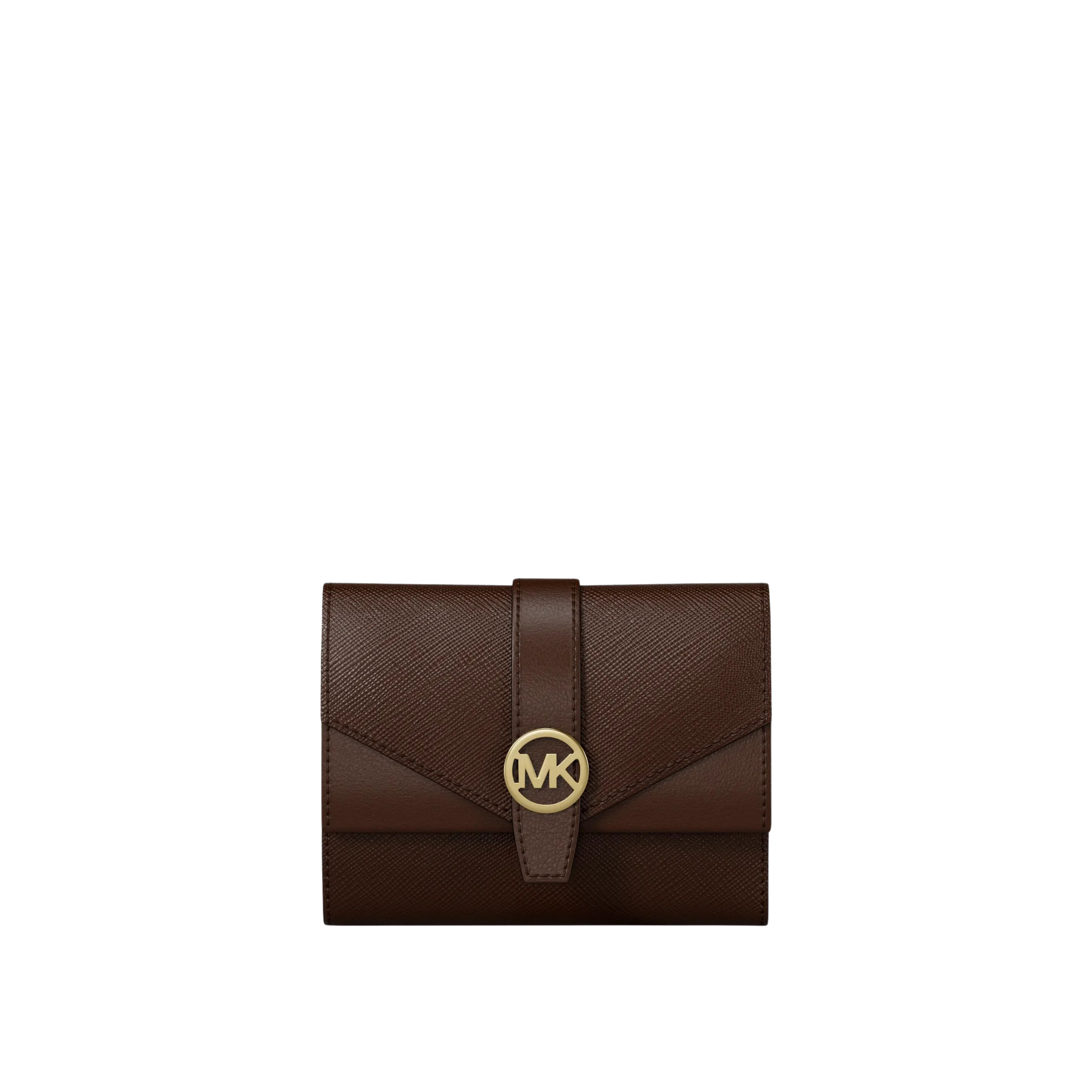 Michael Kors Women Greenwich Medium Leather Trifold Wallet - Nutmeg