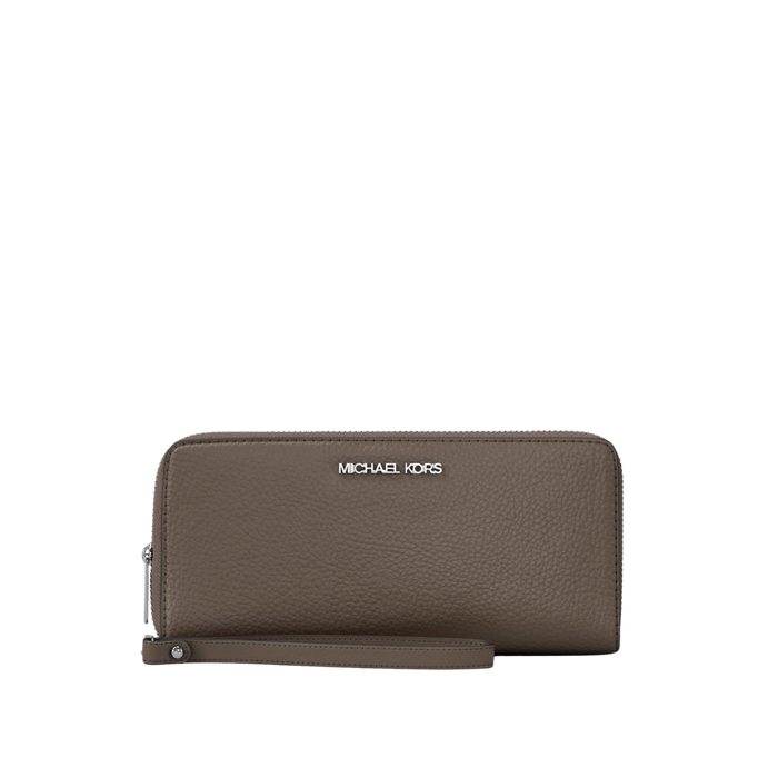 Michael Kors Women Large Pebbled Leather Continental Wallet - Mushroom