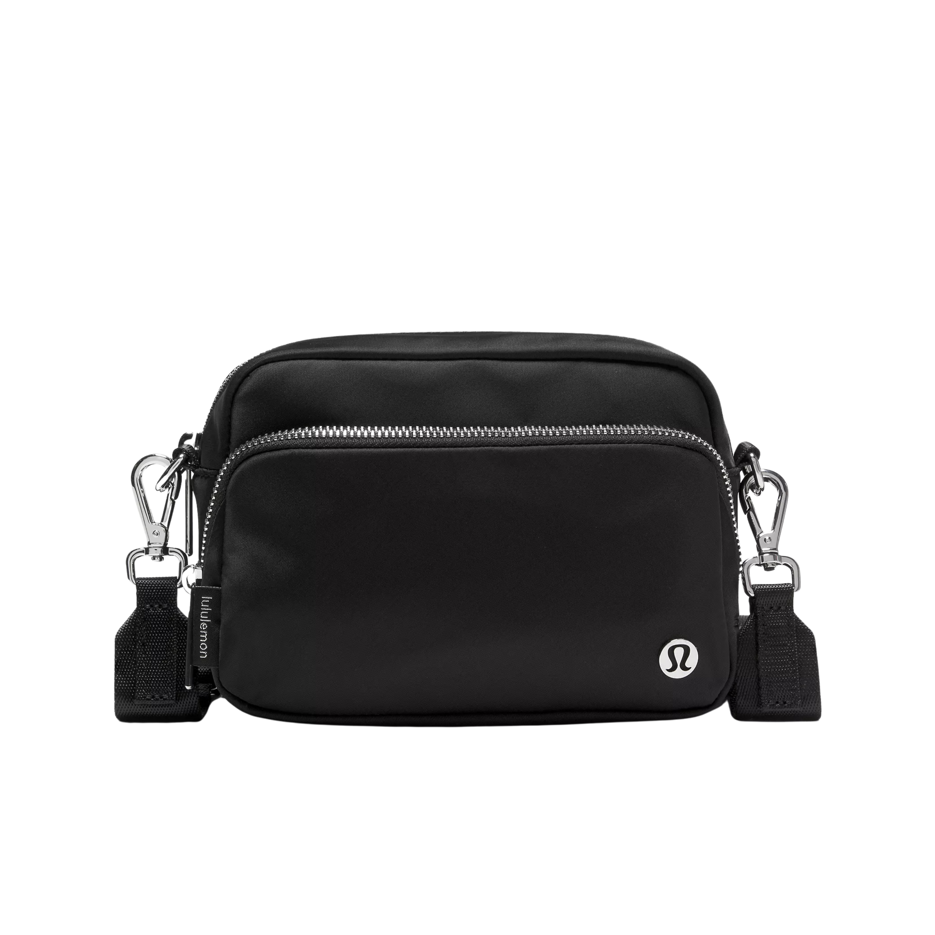 Lululemon Everywhere Crossbody Bag 2L Metal Hardware - Black Silver