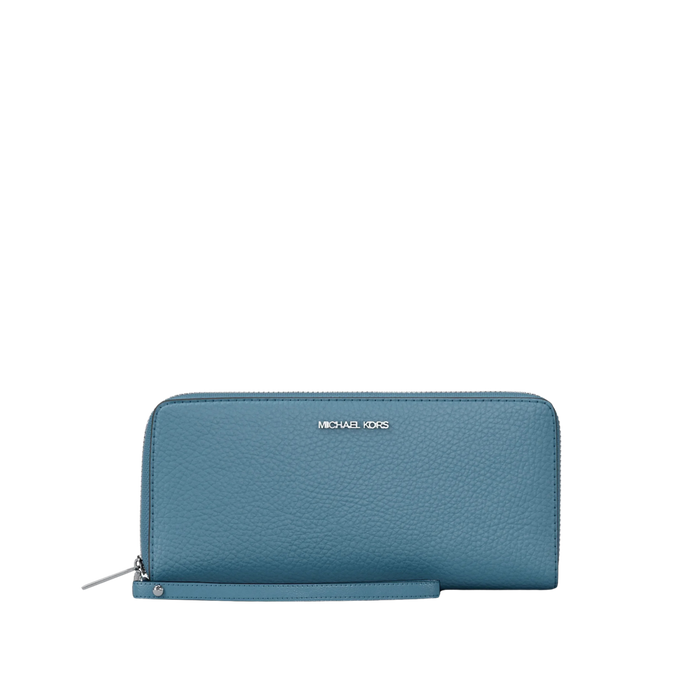 Michael Kors Women Large Pebbled Leather Continental Wallet - Denim