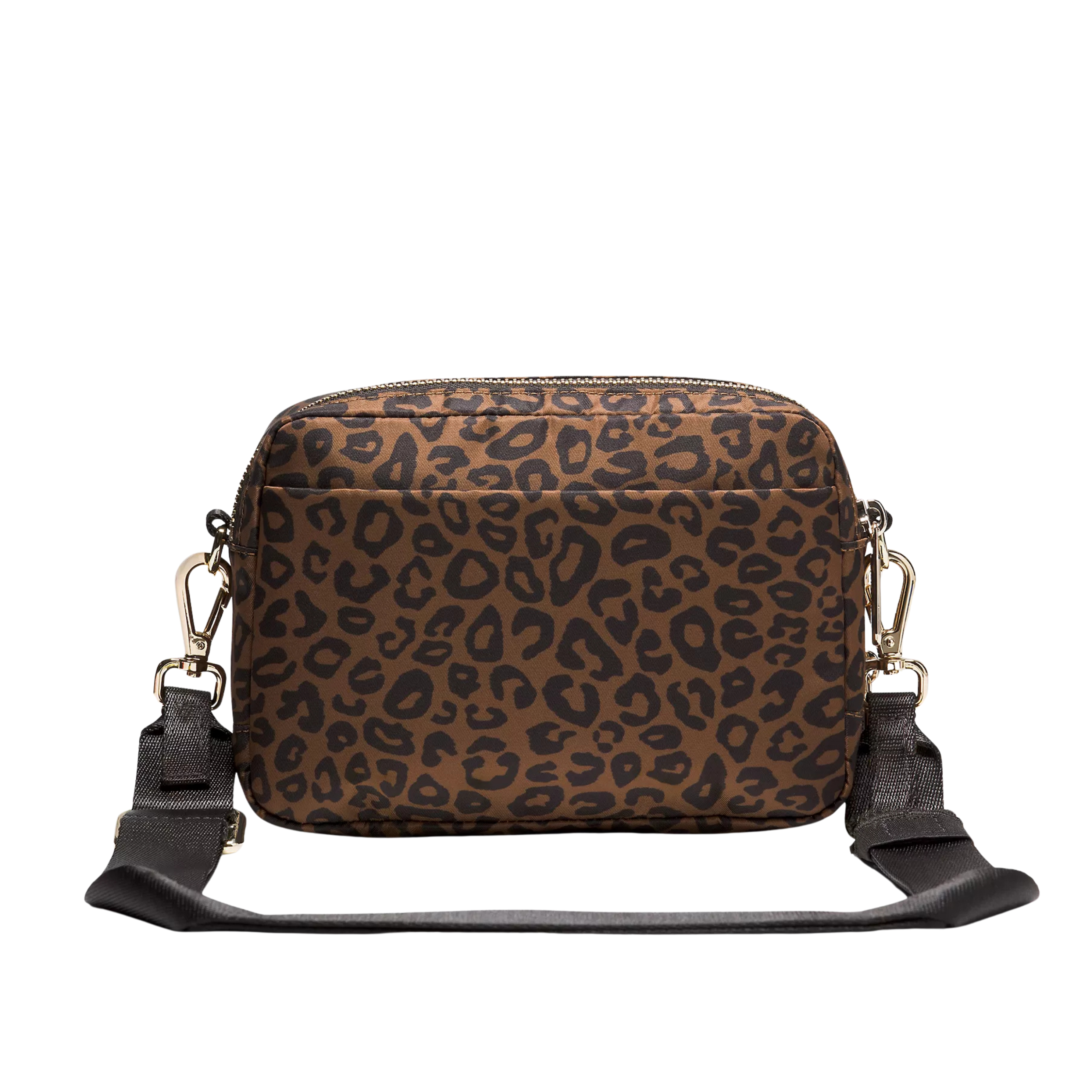 Lululemon Everywhere Crossbody Bag 2L Metal Hardware - Leopardo Shift Midi Desert Khaki Multi Night Brown Gold