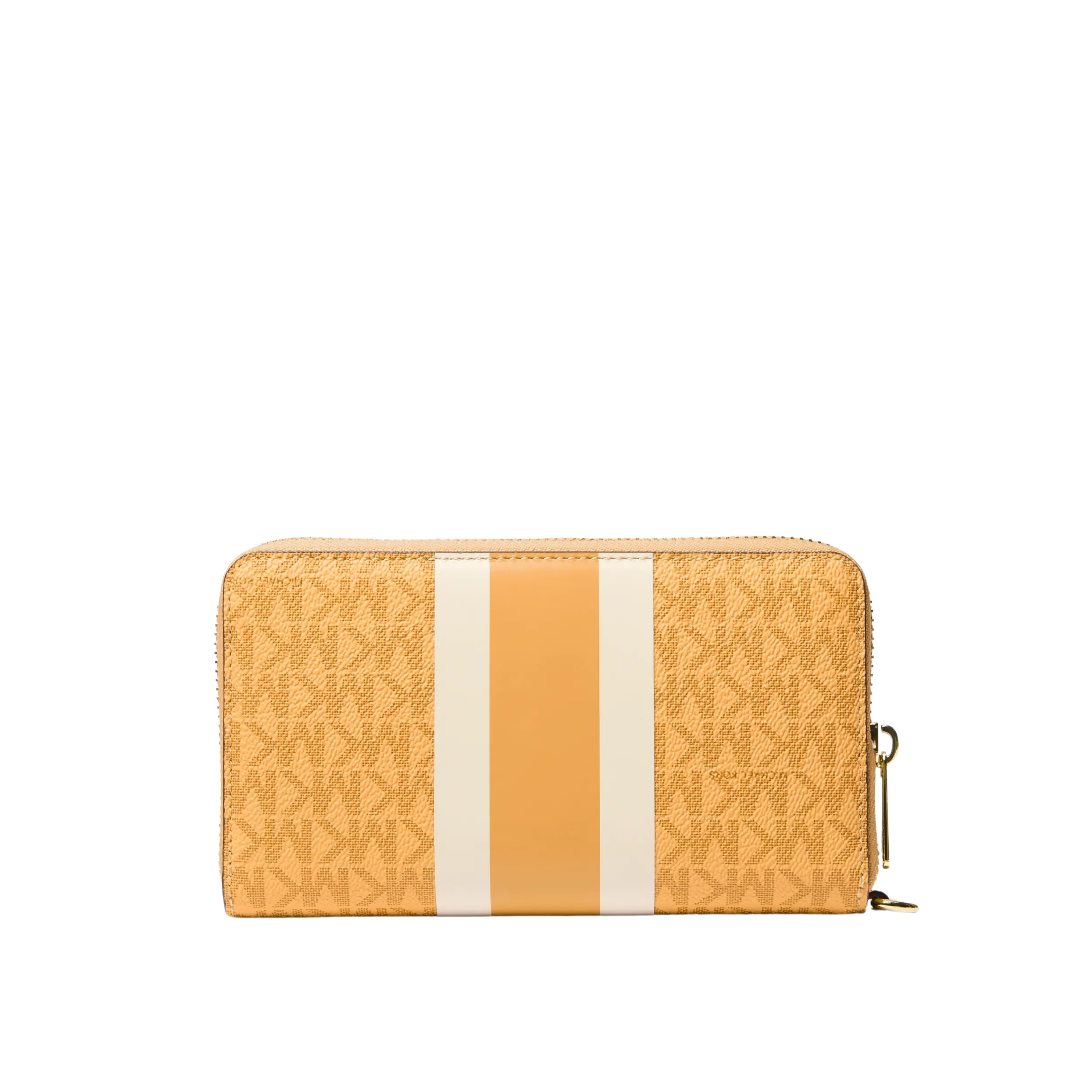 Michael Kors Women Jet Set Travel Large Striped Signature Logo Smartphone Wallet - Honeywheat