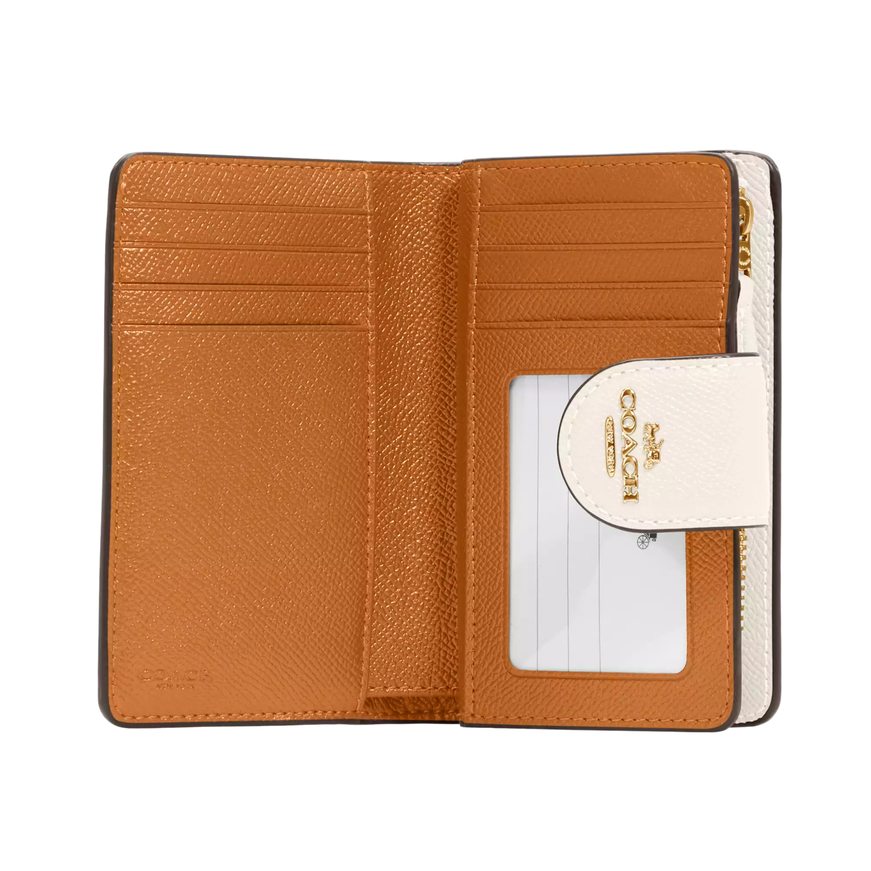 Coach Women Medium Corner Zip Wallet - Gold Chalk