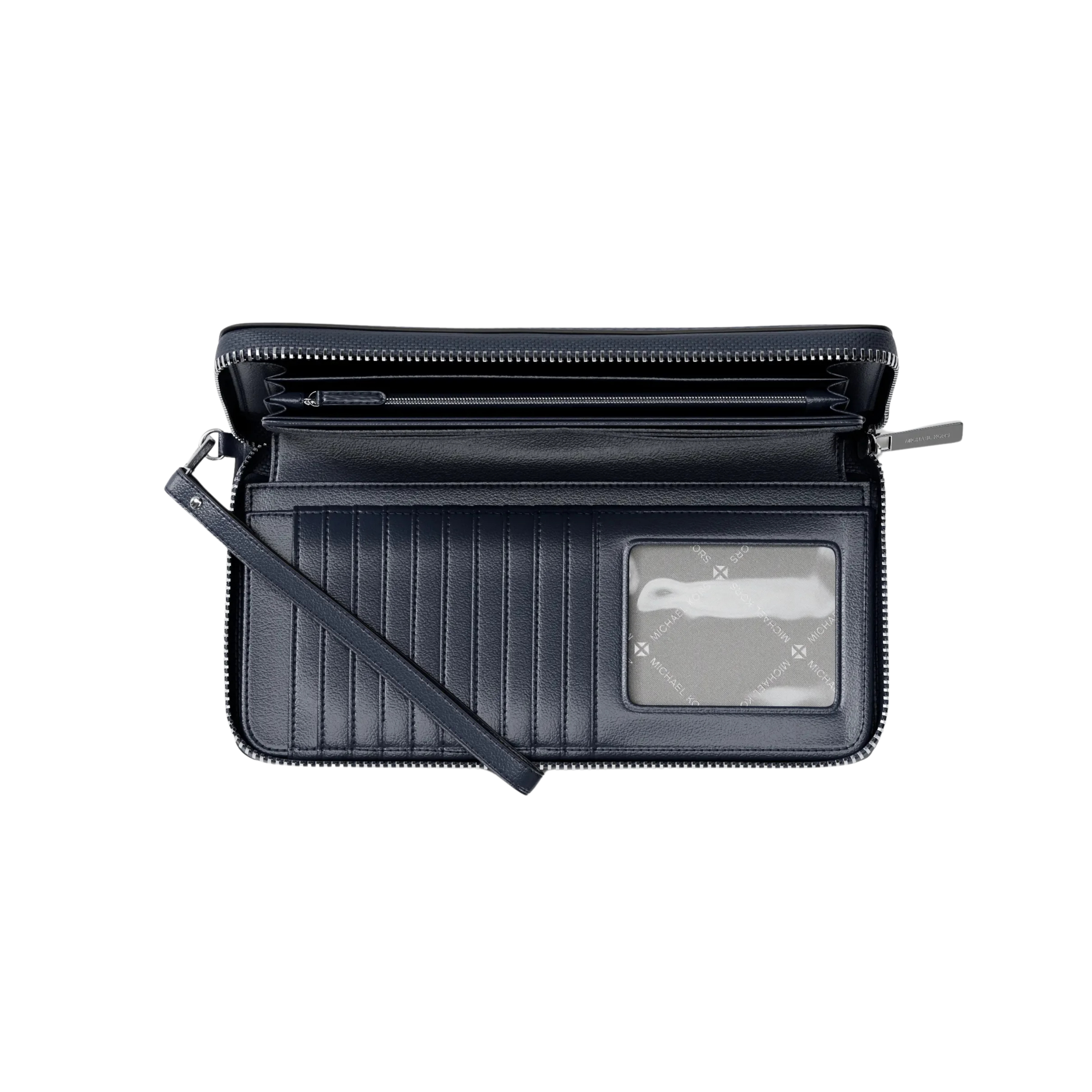 Michael Kors Women Large Pebbled Leather Continental Wallet - Navy