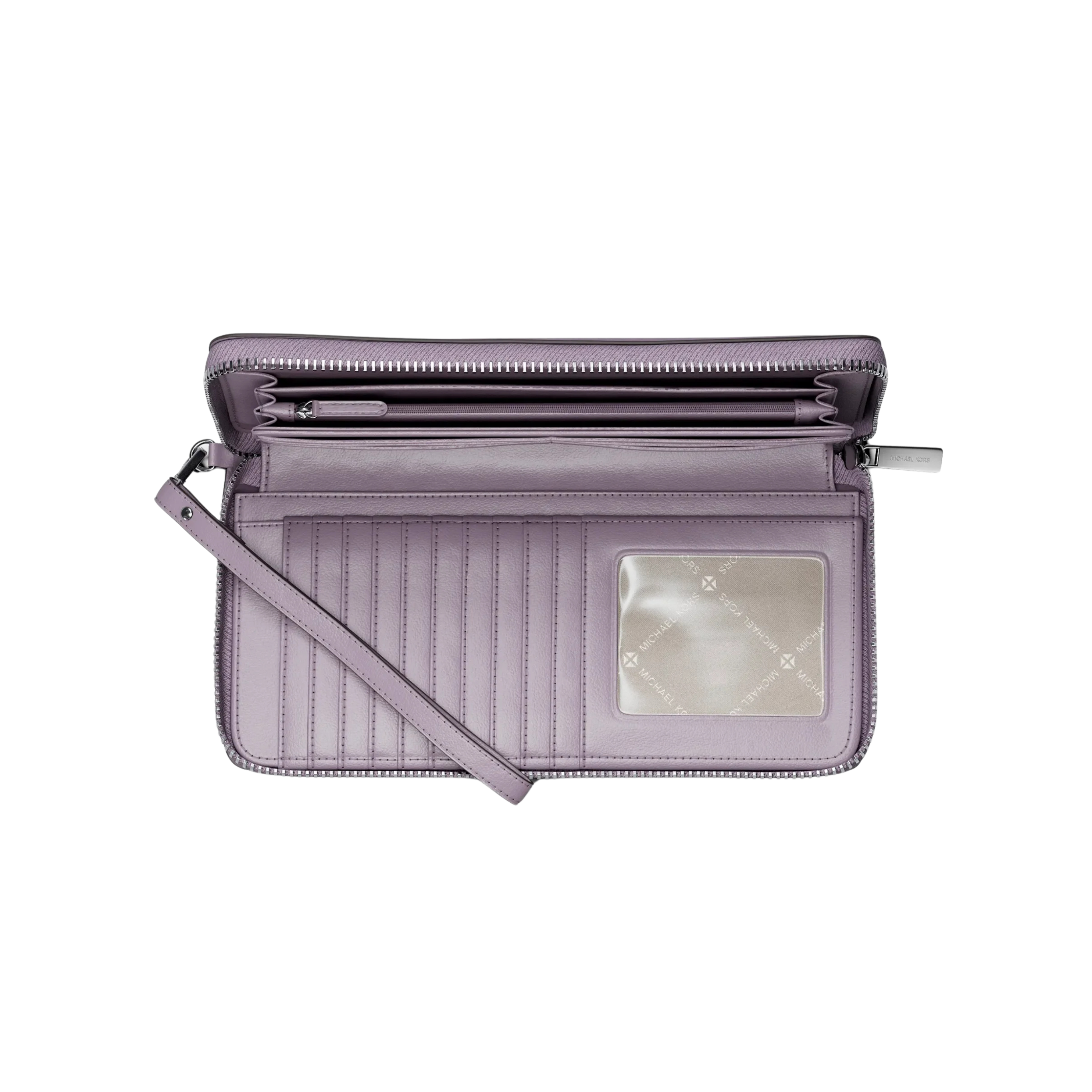 Michael Kors Women Large Pebbled Leather Continental Wallet - Lilac