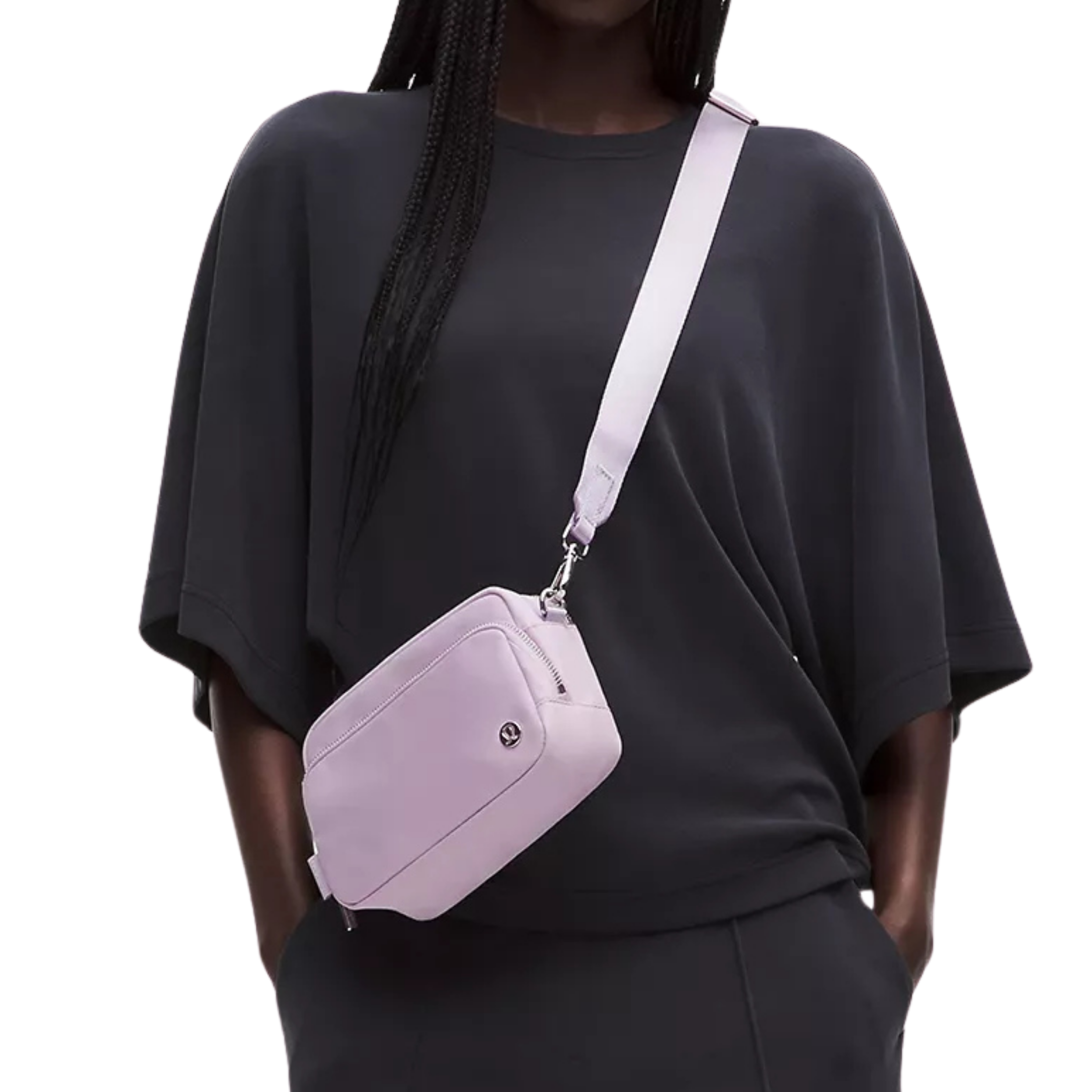 Lululemon Everywhere Crossbody Bag 2L Metal Hardware - Lilac Play Silver