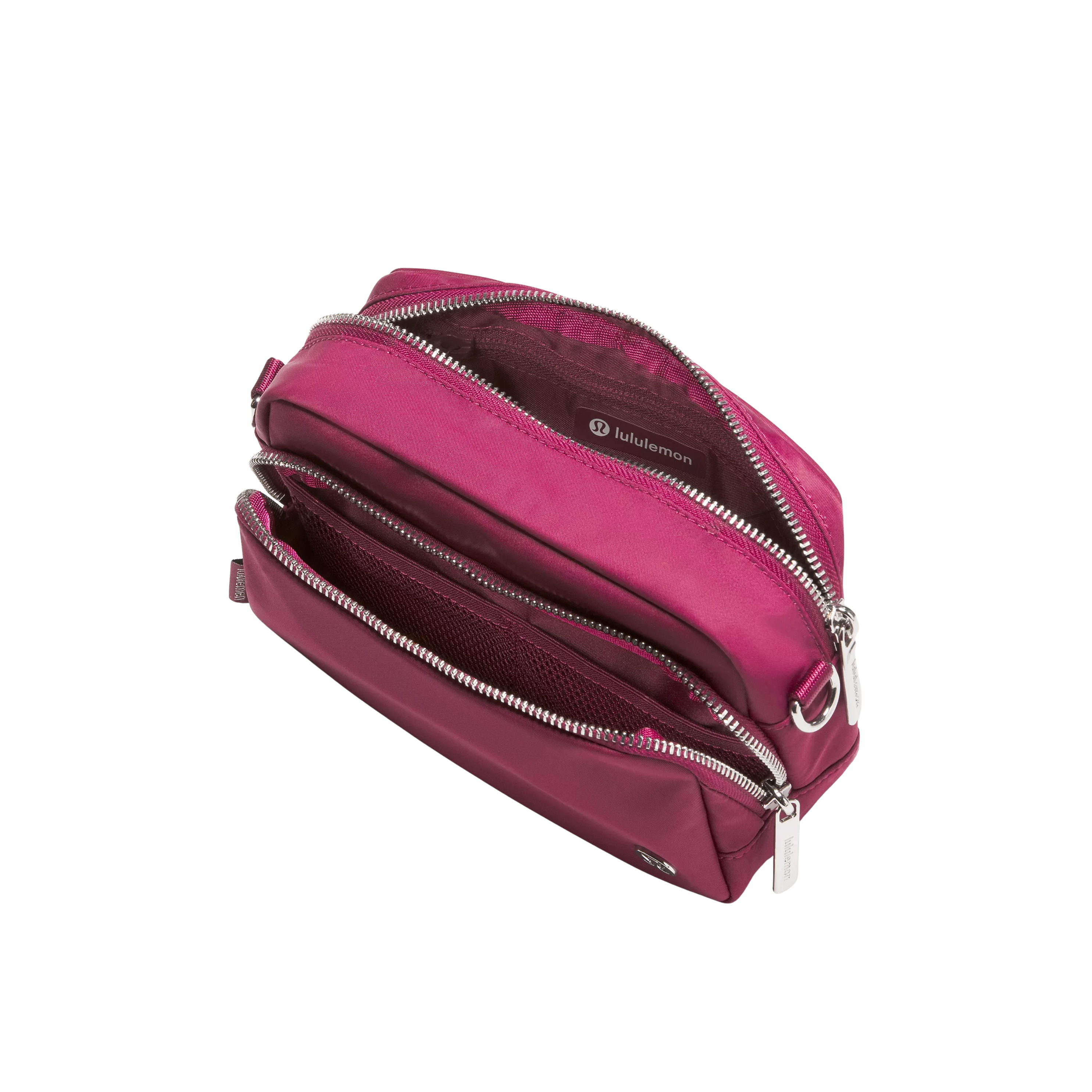 Lululemon Everywhere Crossbody Bag 2L Metal Hardware - Raspberry Rave Silver