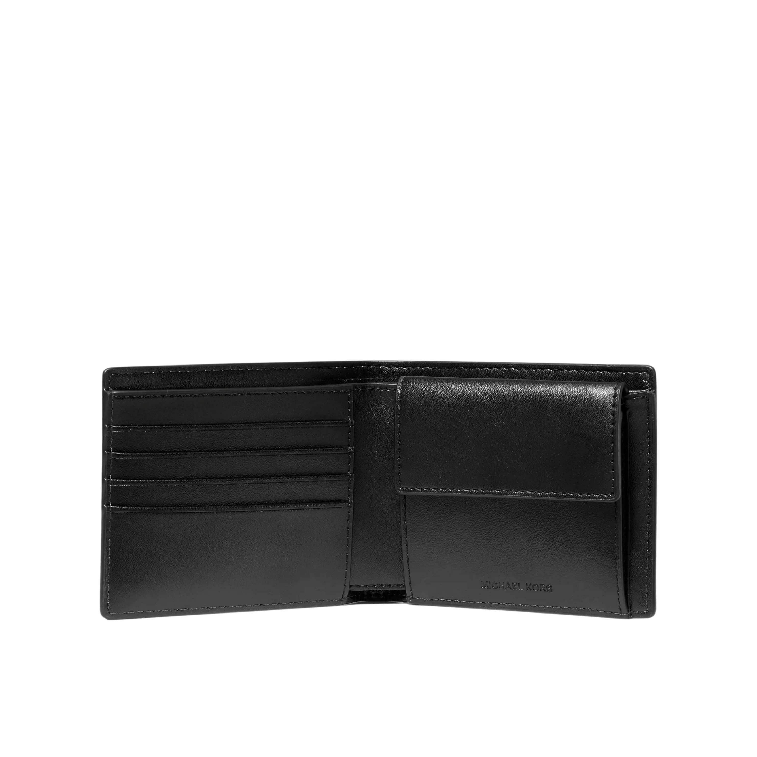 Michael Kors Men Cooper Logo Billfold Wallet With Coin Pouch - Black
