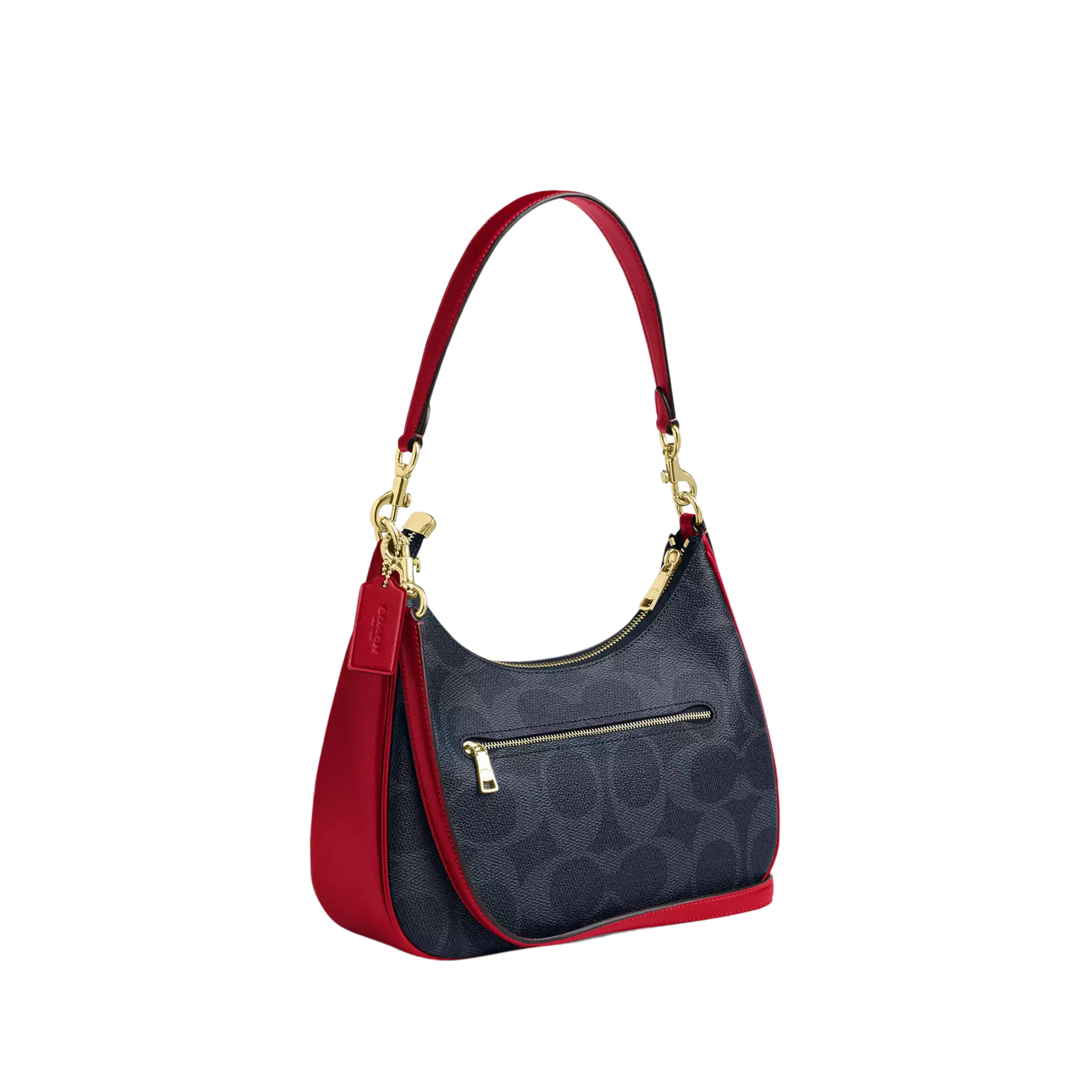 Coach Women Teri Hobo Bag - Im Denim Bold Red