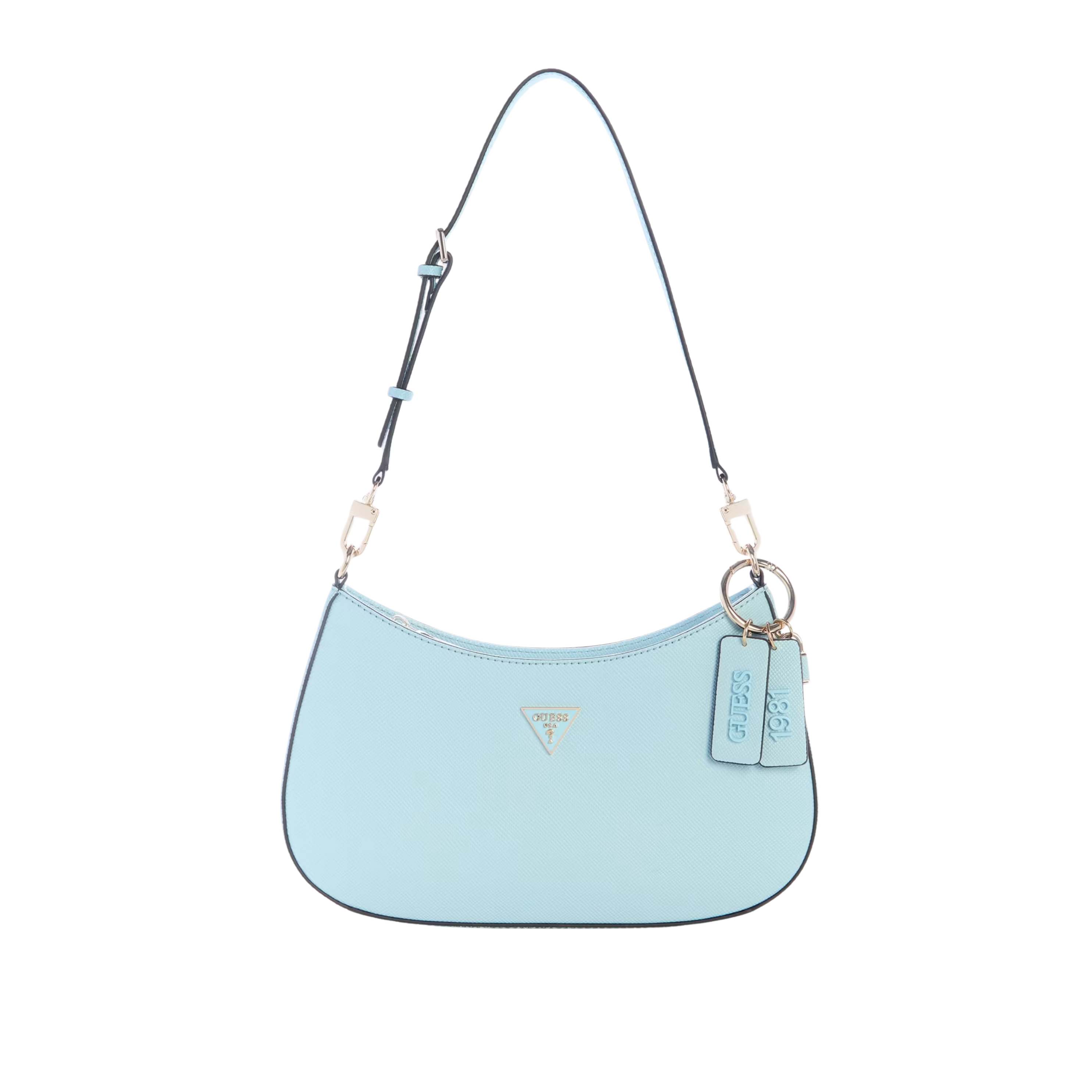 Guess Women Noelle Saffiano Shoulder Bag - Aqua
