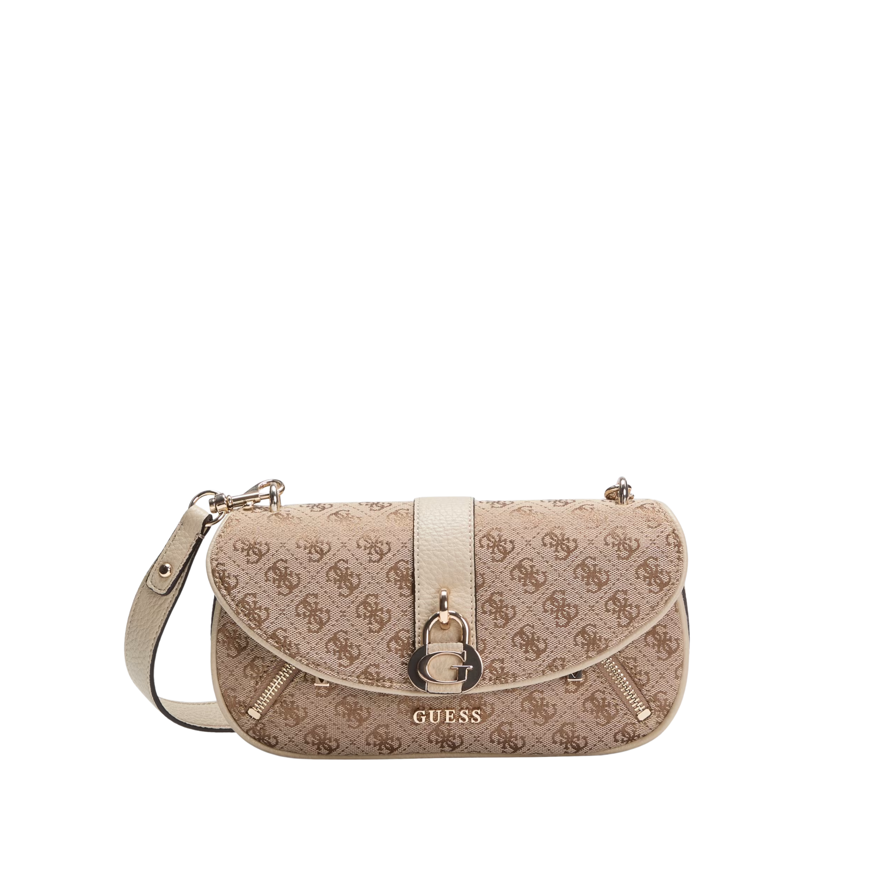Guess Women Jessa Crossbody Bag - Latte Logo