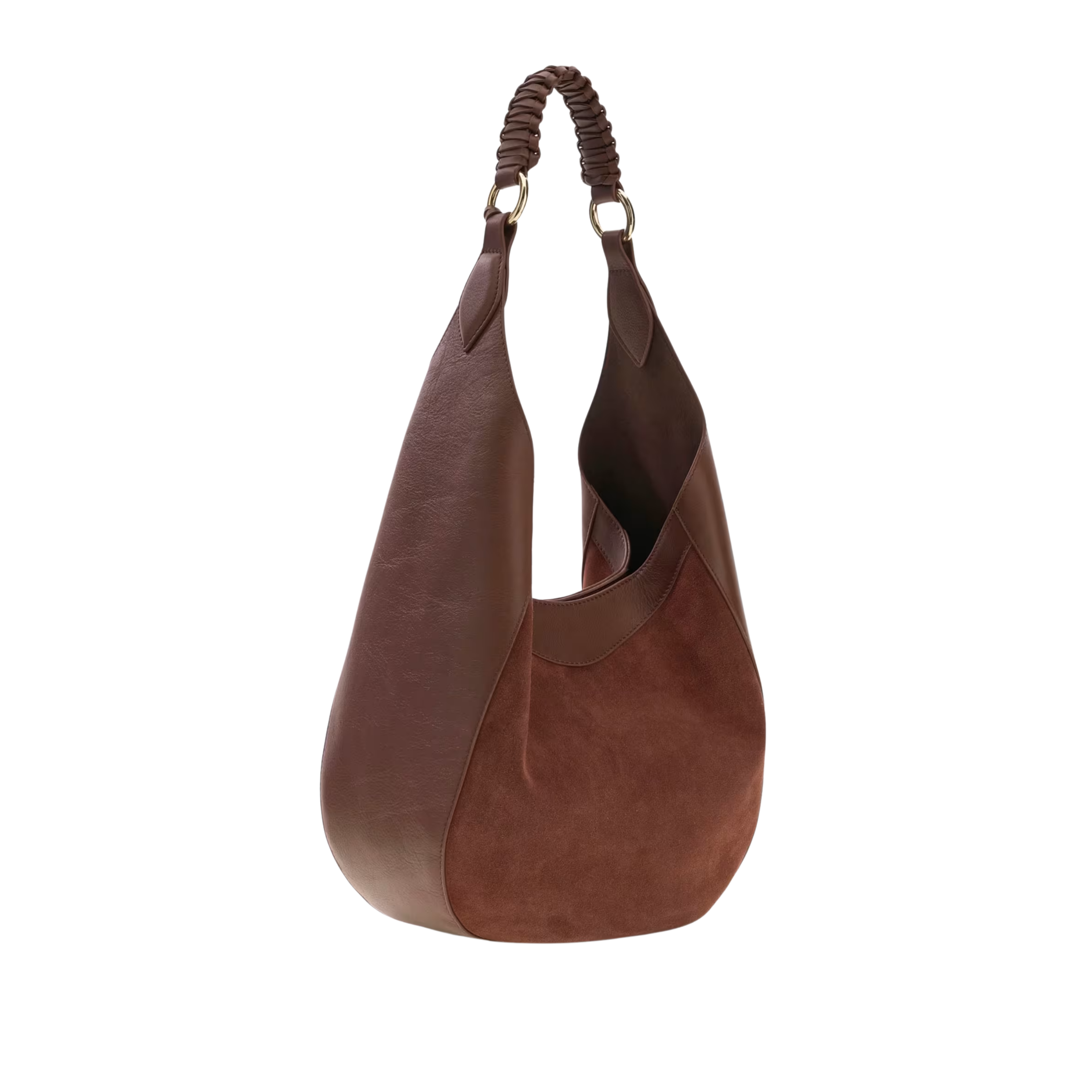 Guess Women Nina Genuine Leather Hobo Bag - Chocolate