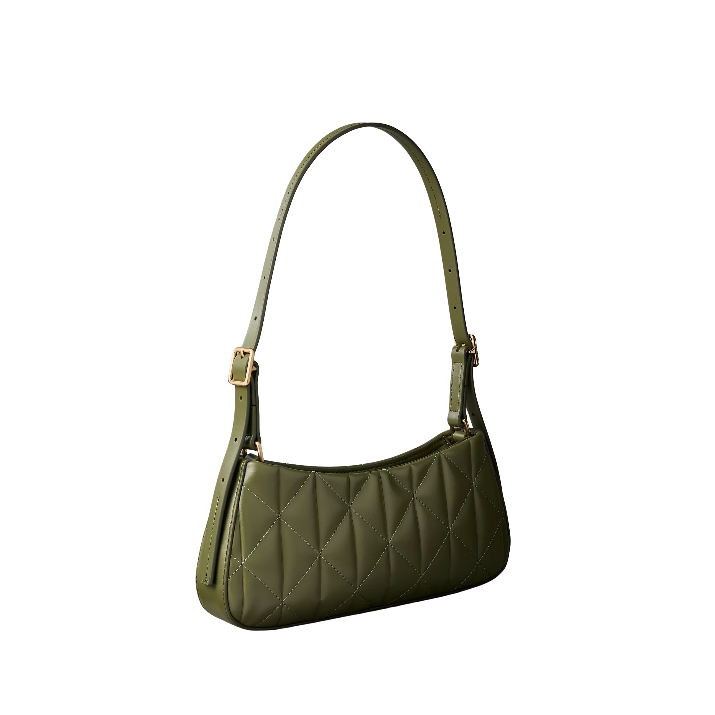 Calvin Klein Women Quilted Emblem Logo Small Shoulder Bag - Cypress