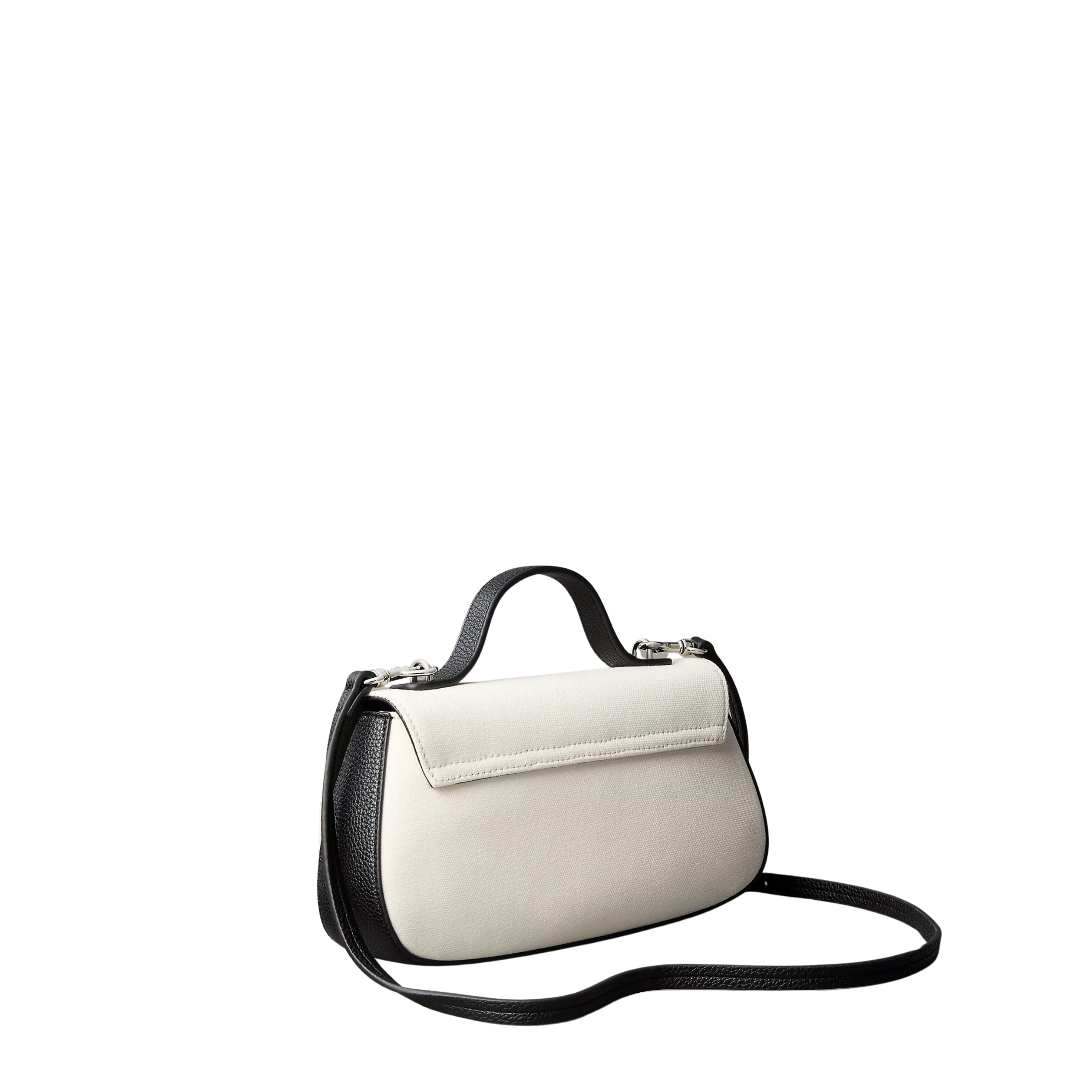 Calvin Klein Women Monogram Canvas Handle Shoulder Bag - White Canvas